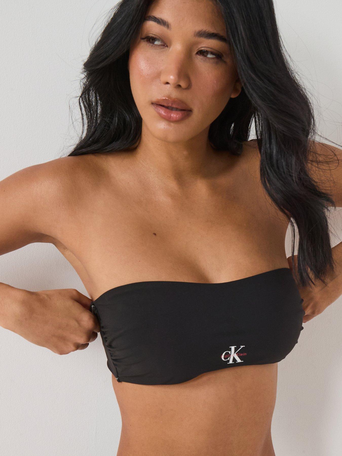 Image 4 of 6 of Calvin Klein Bandeau Bikini Top - Black