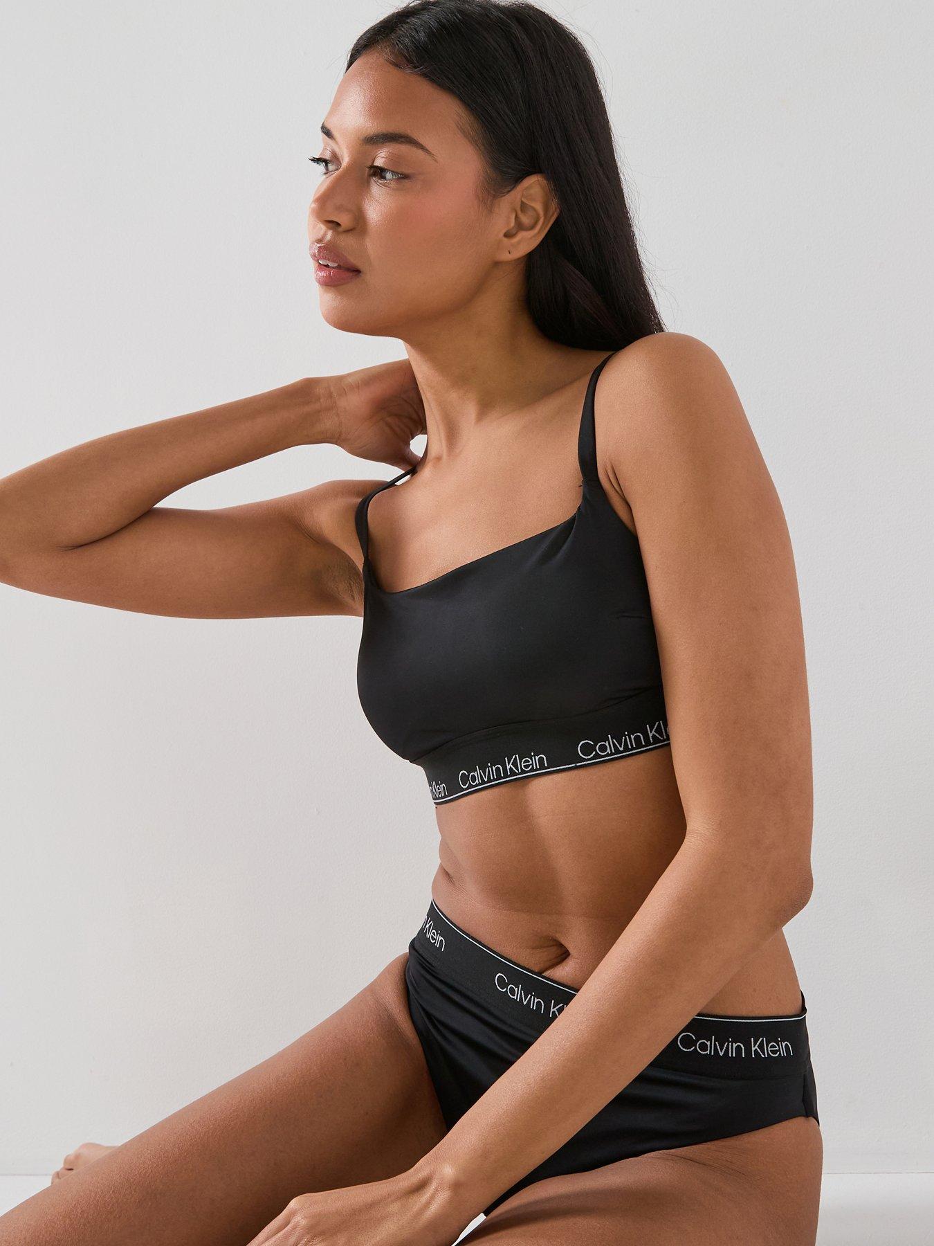 Image 5 of 5 of Calvin Klein Square Neck Bralette - Black