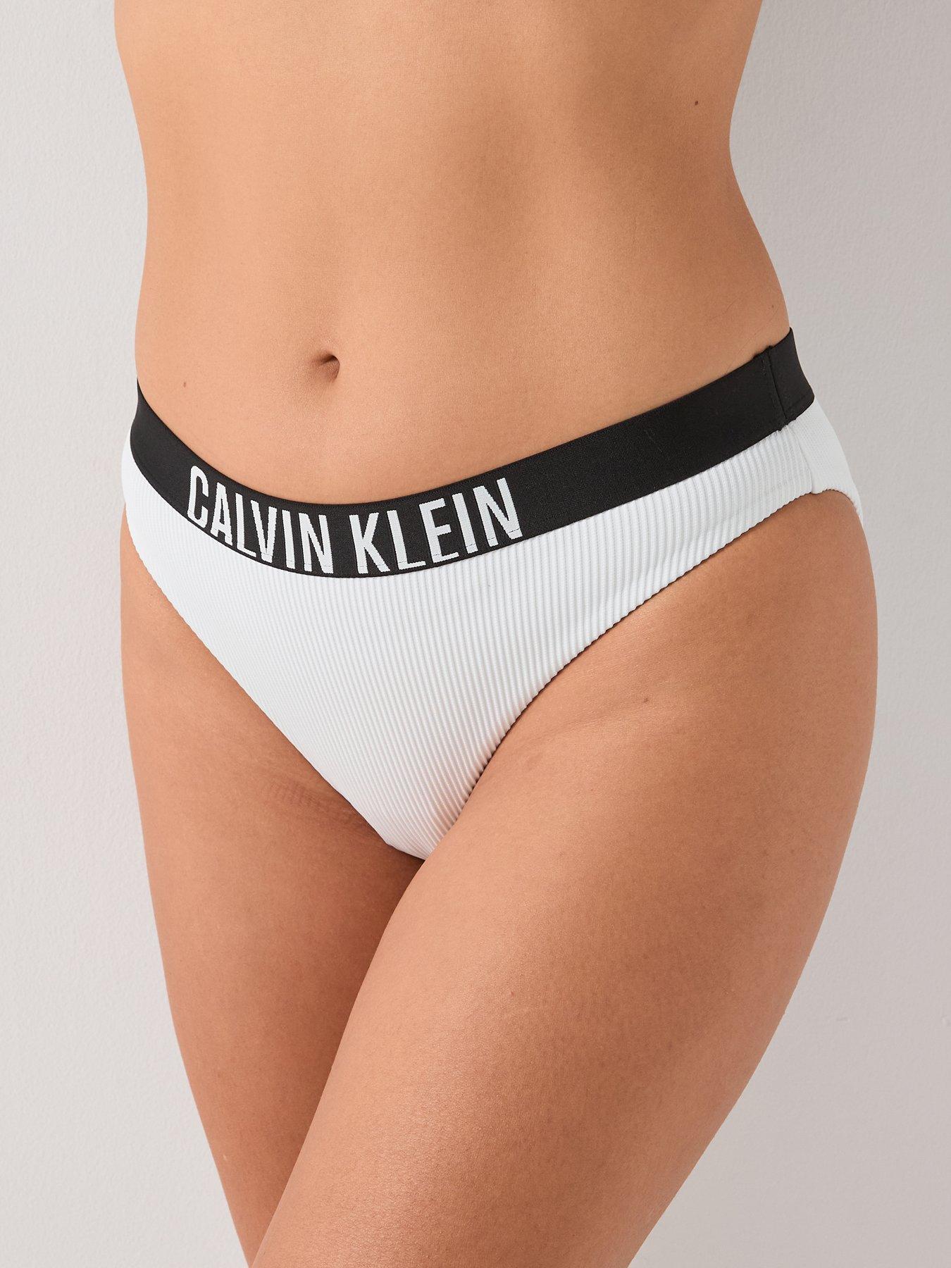Calvin Klein Ribbed Bikini Briefs - White