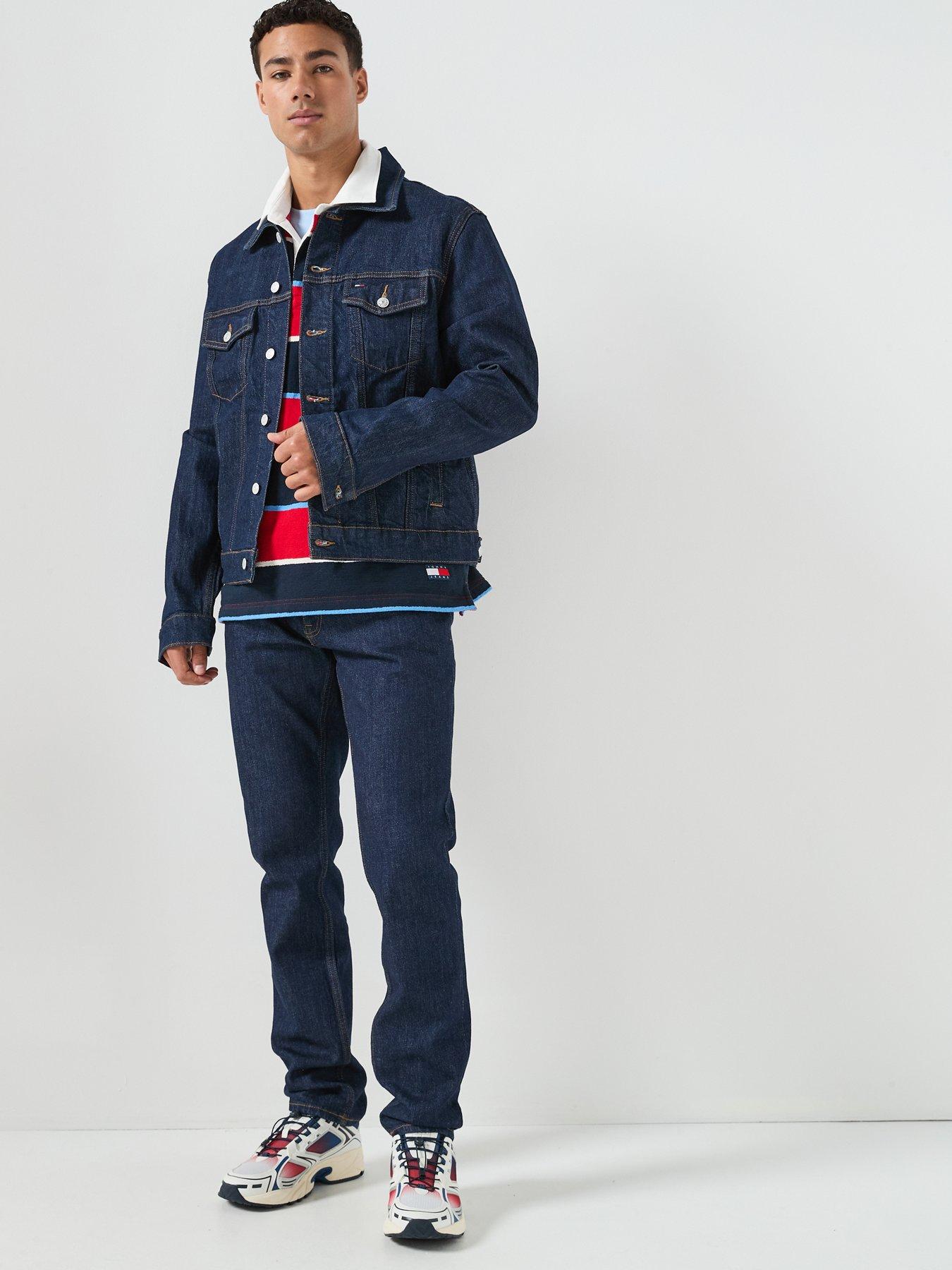 Image 3 of 6 of Tommy Jeans Ryan Regular Denim Trucker Jacket - Dark Blue