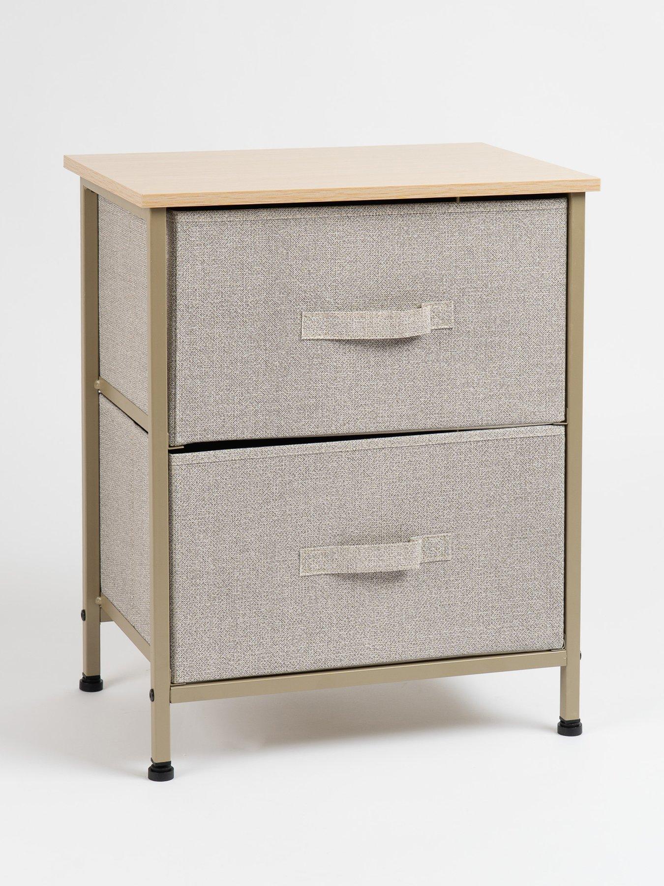 Image 3 of 4 of Scottish Everlastings Taylor Bedside Table With Fabrc Drawers