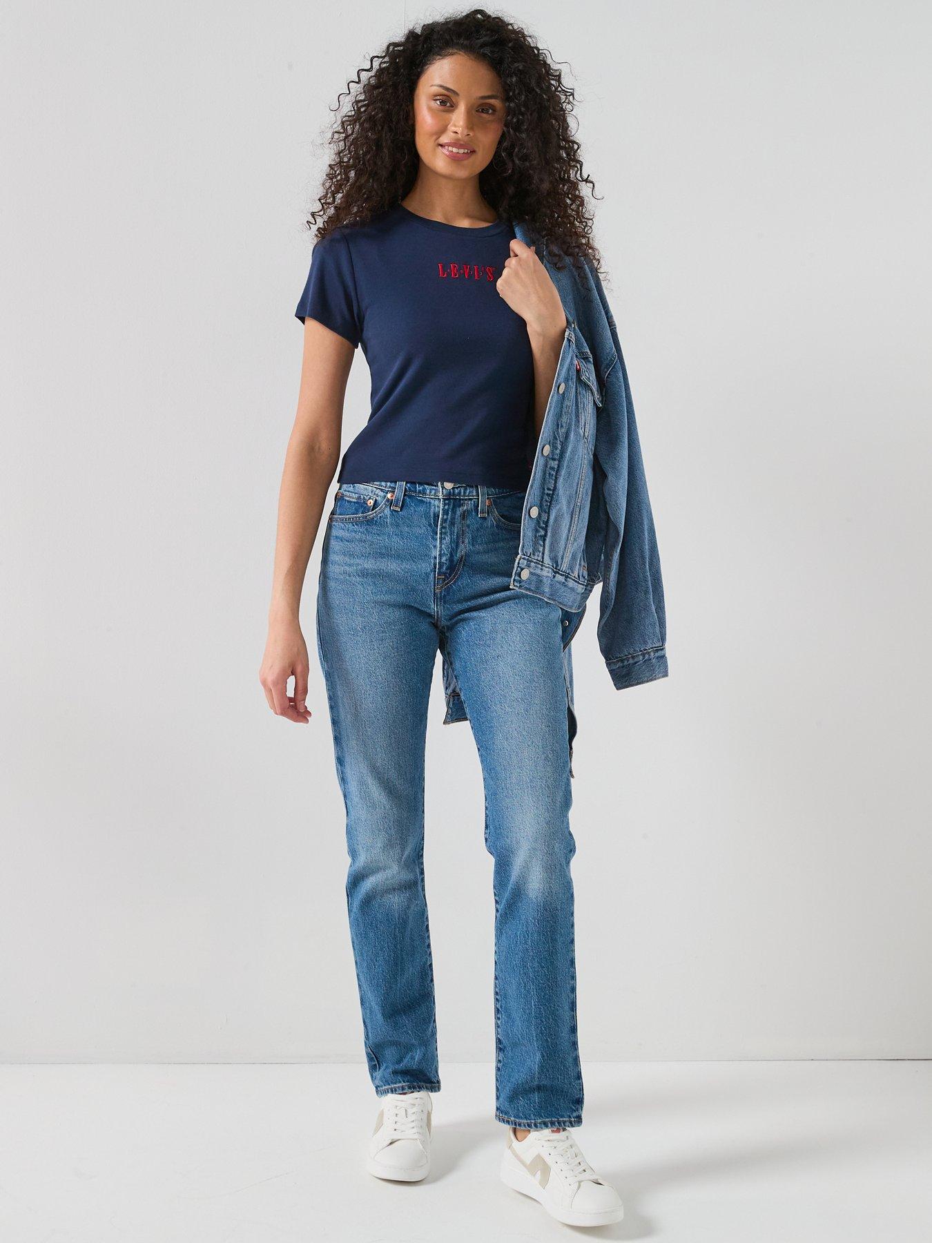  image of levis-wedgie-slim-jeans-blue