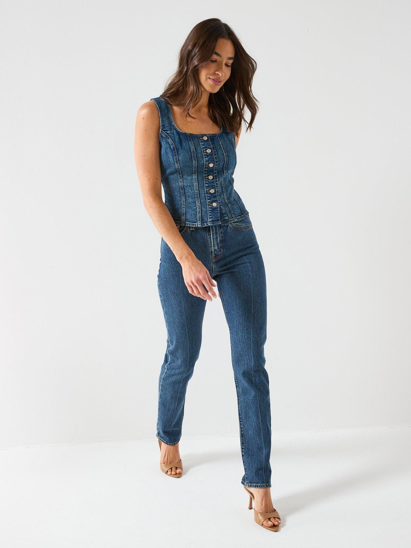  image of levis-wedgie-slim-jeans-blue