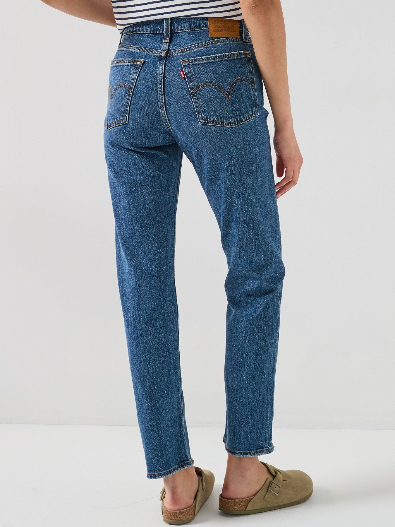  image of levis-wedgie-straight-jeans-blue