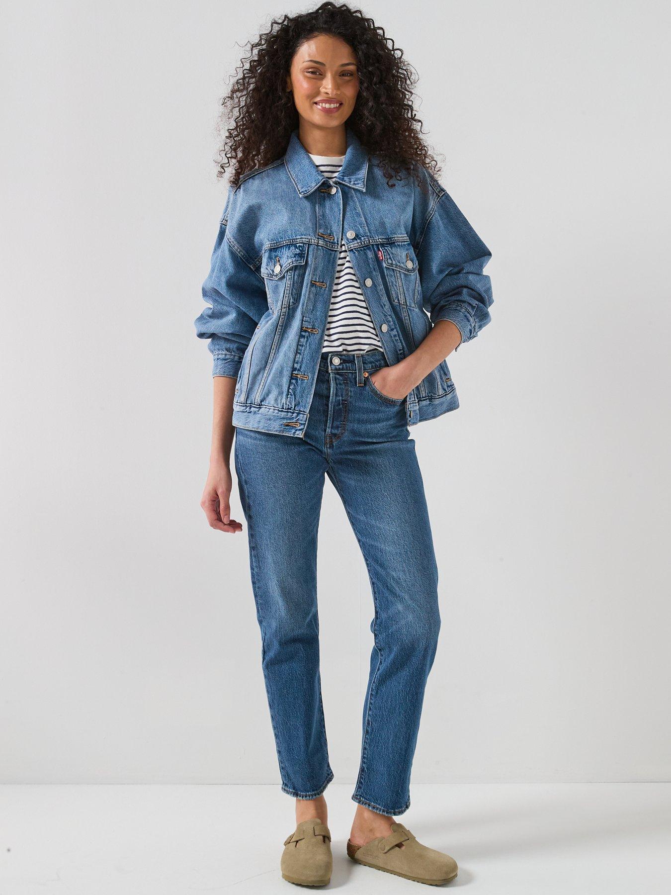  image of levis-wedgie-straight-jeans-blue