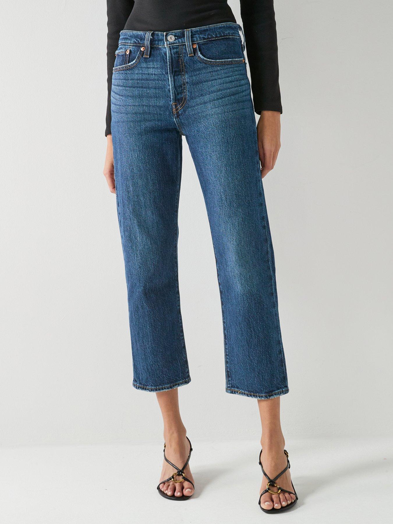  image of levis-wedgie-straight-jeans-blue