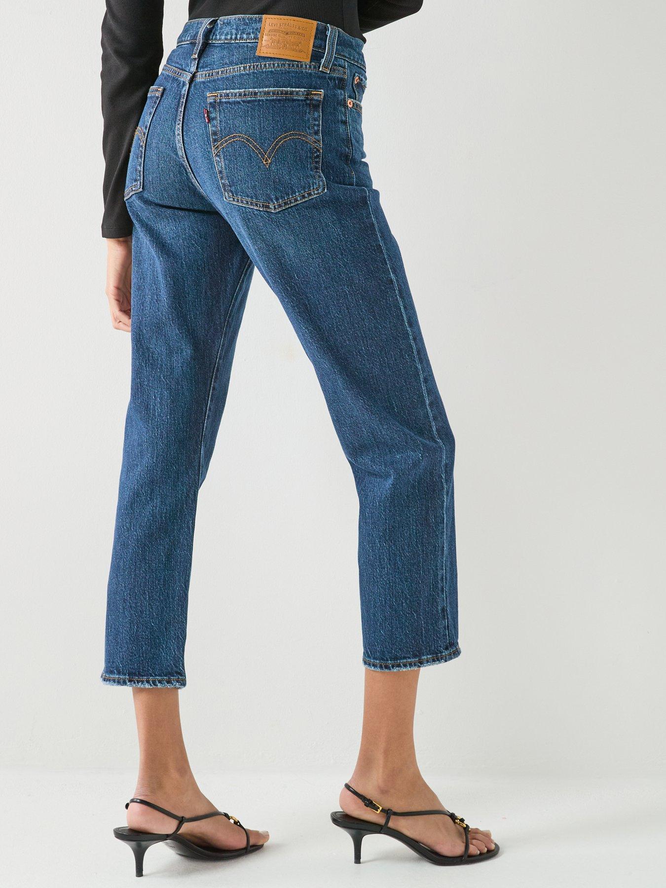  image of levis-wedgie-straight-jeans-blue