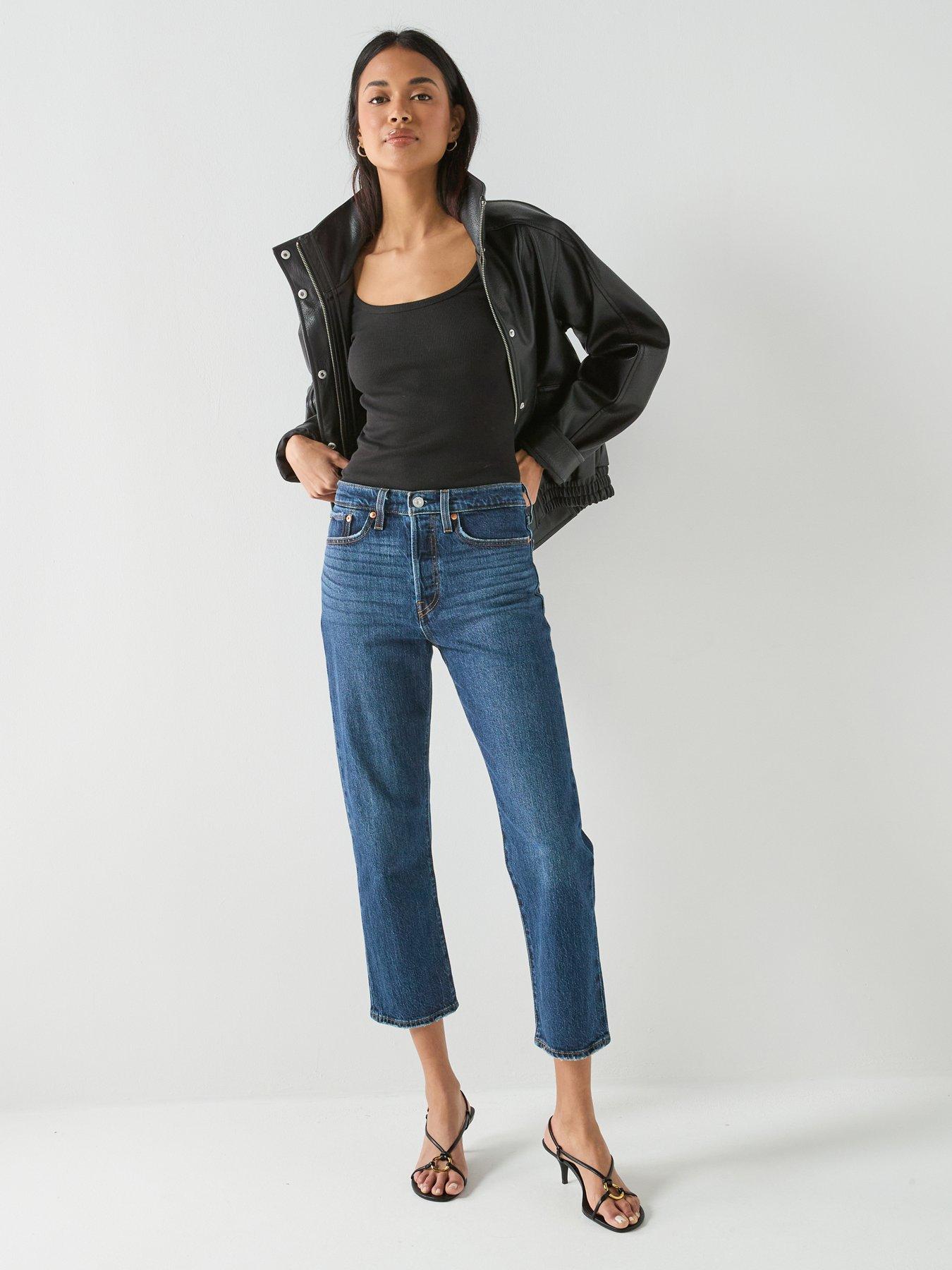  image of levis-wedgie-straight-jeans-blue