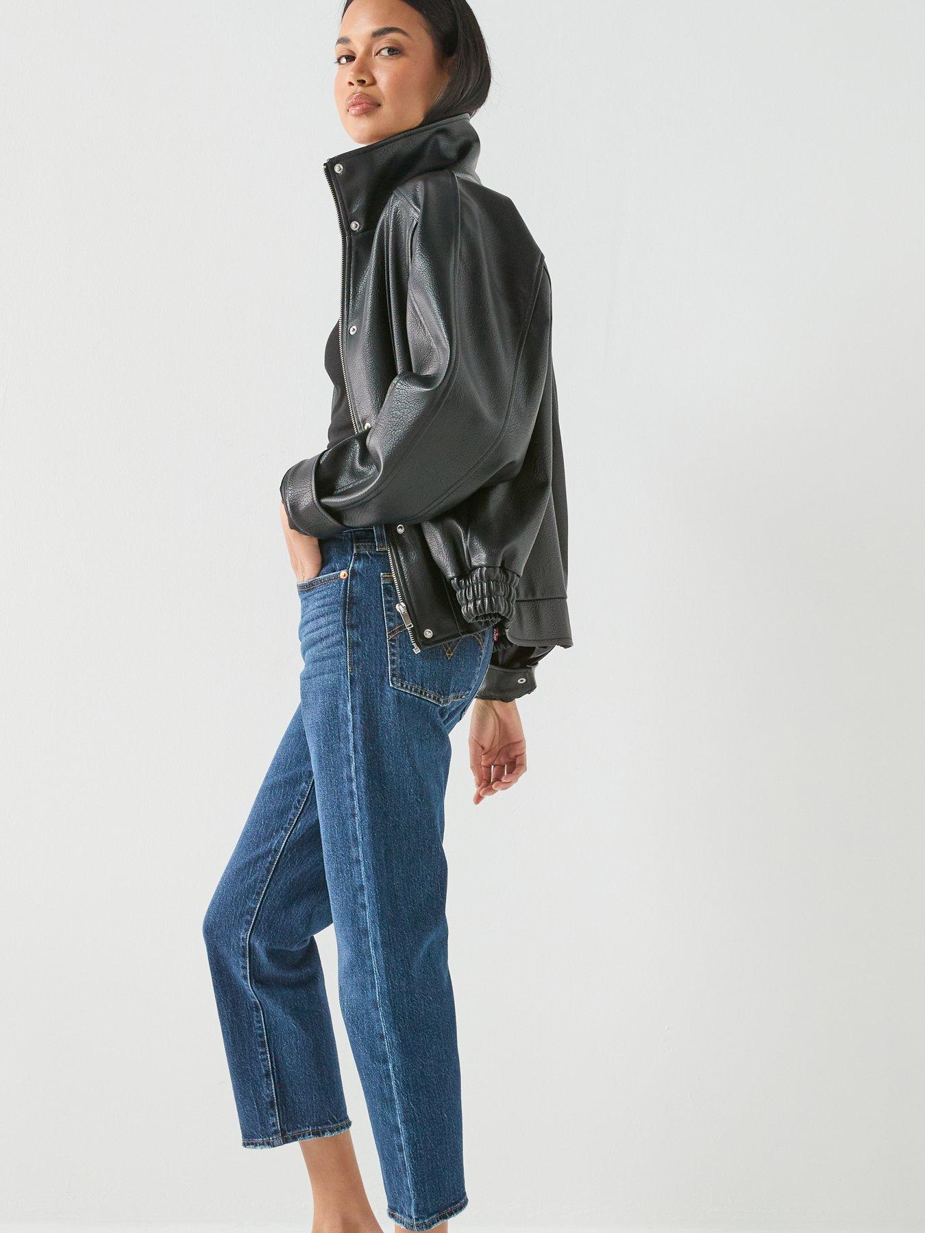  image of levis-wedgie-straight-jeans-blue