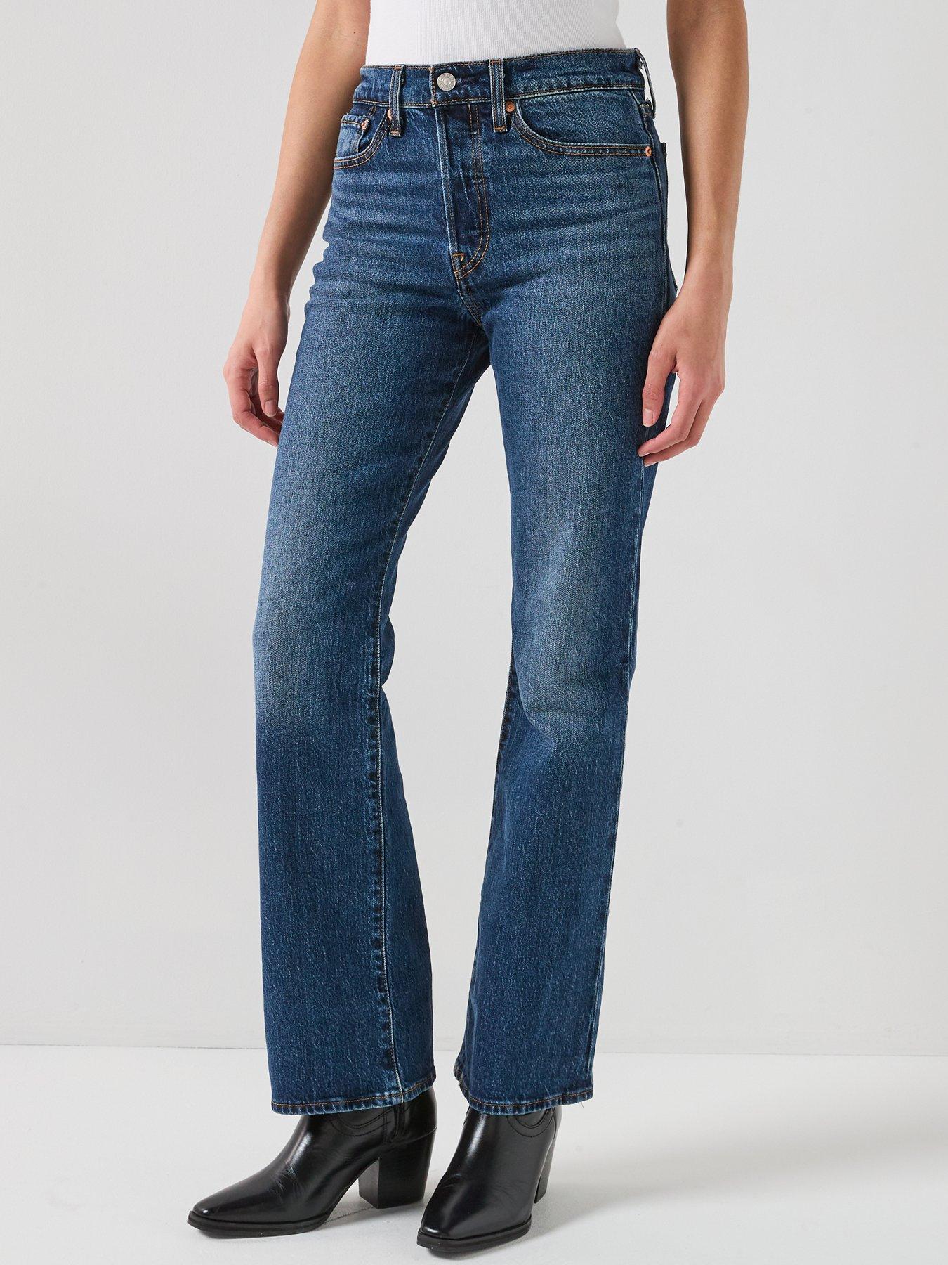  image of levis-wedgie-bootcut-jeans-bold-amp-beautiful-blue