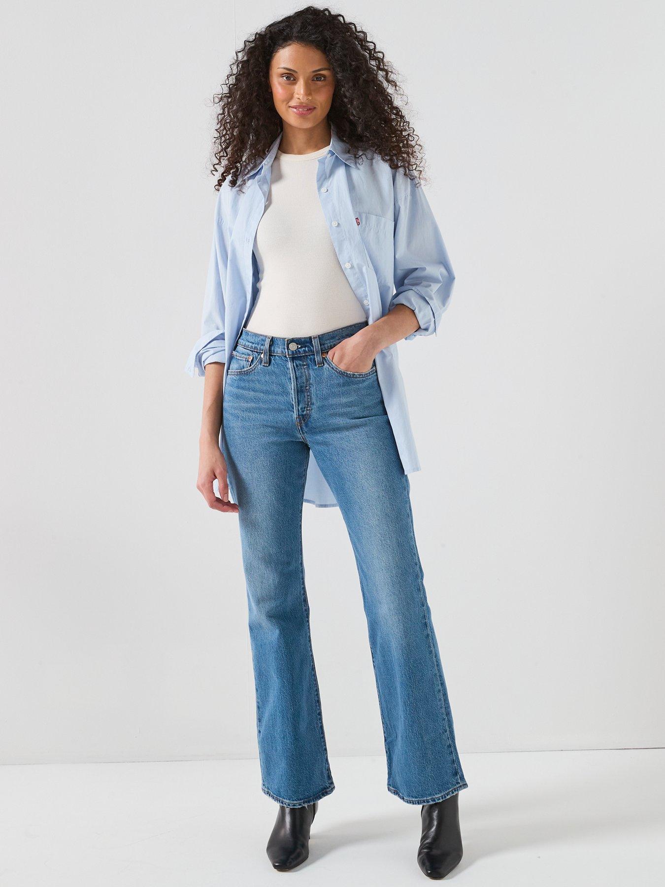  image of levis-wedgie-bootcut-jeans-blue