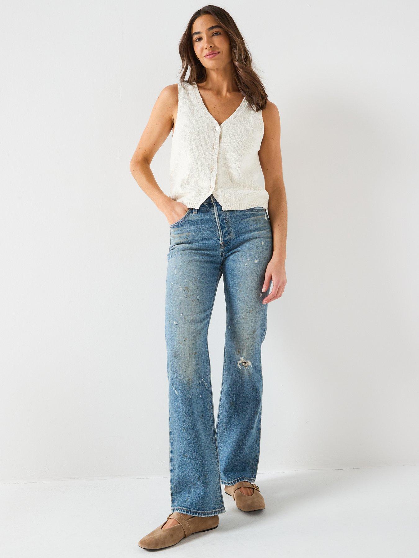 Image 5 of 6 of Levi's Helen Mini Boucle Vest - Beige