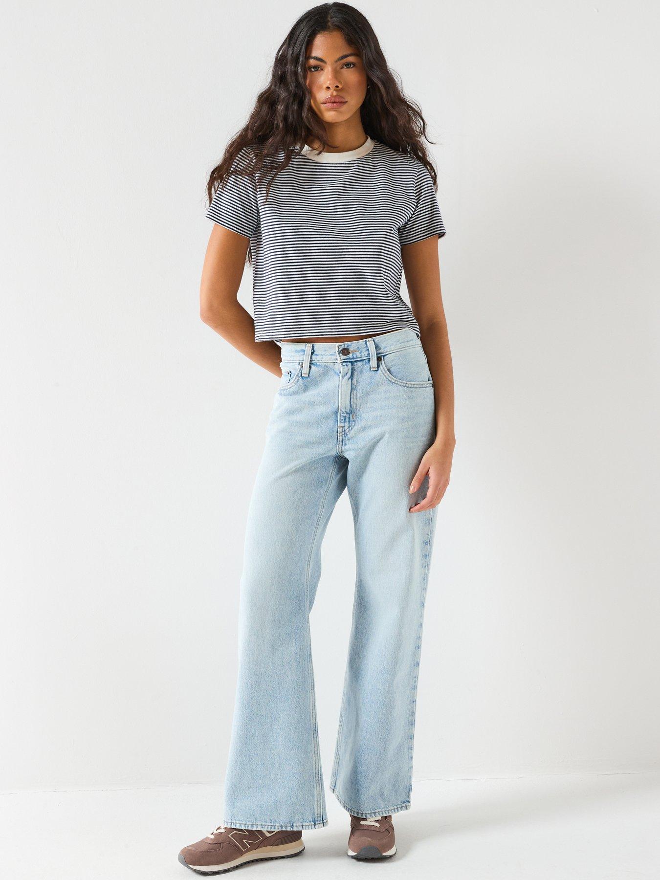  image of levis-middy-loose-boot-jeans-blue