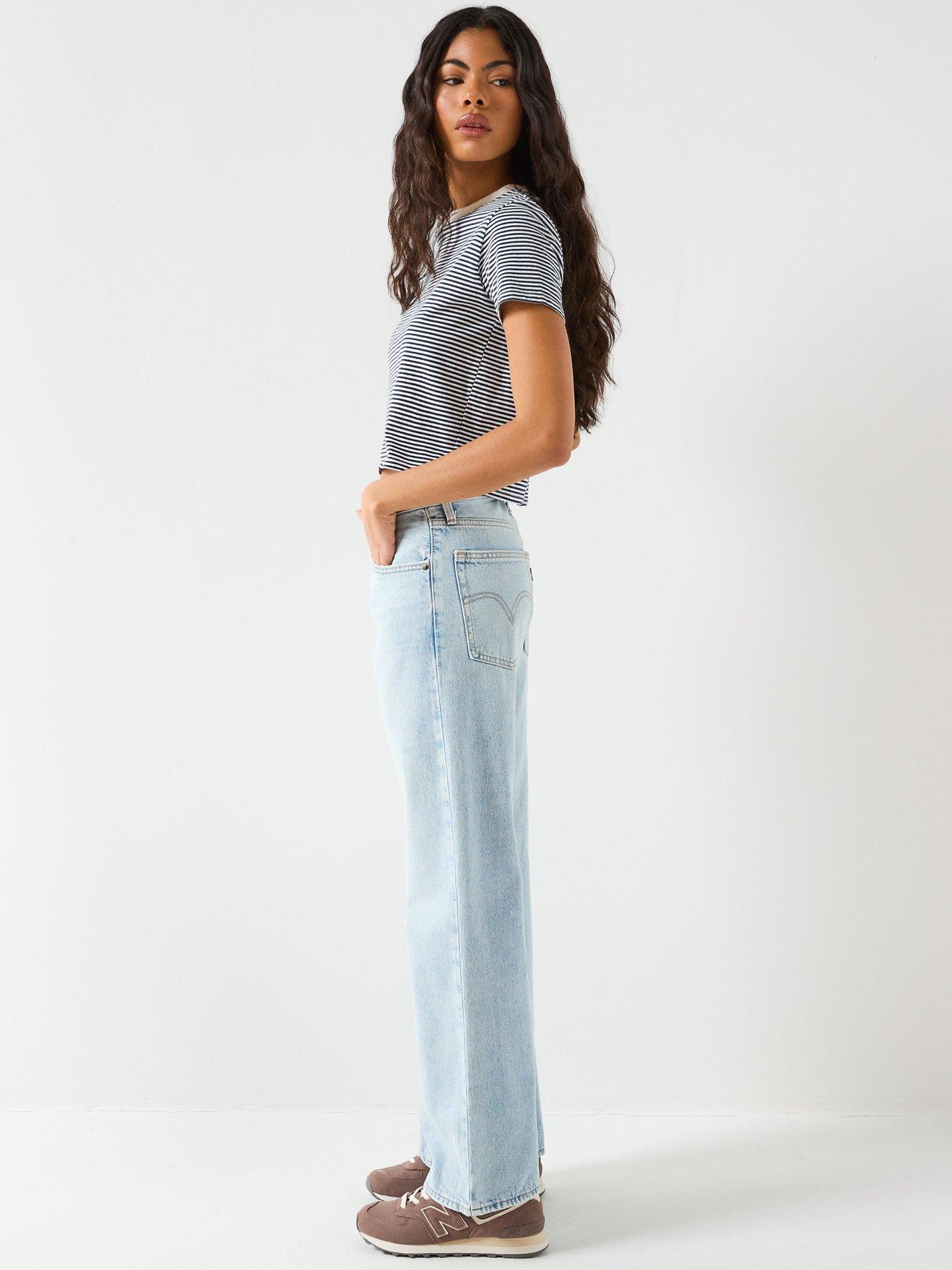  image of levis-middy-loose-boot-jeans-blue