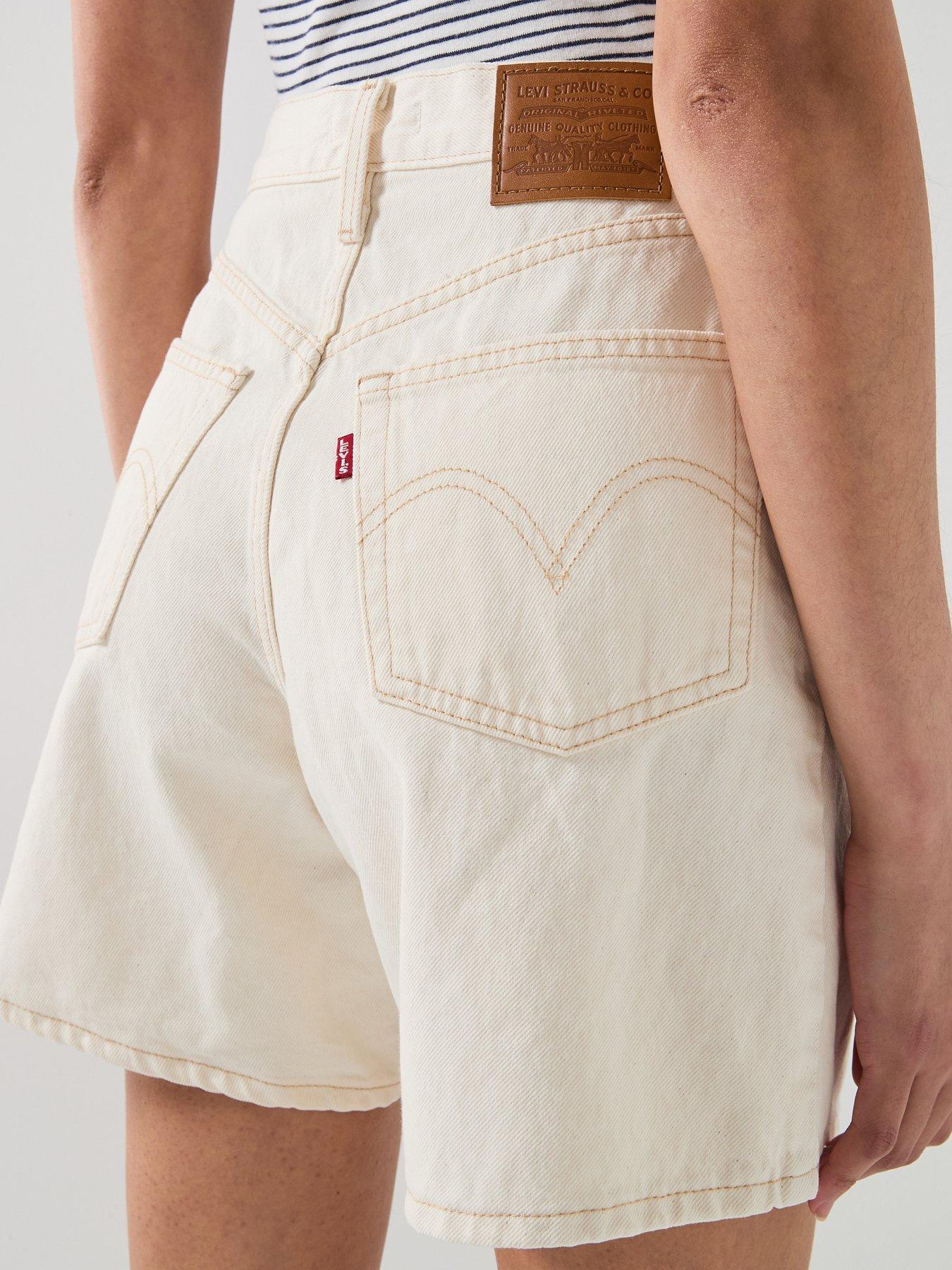 Image 6 of 6 of Levi's High Rise Baggy Short - LA White