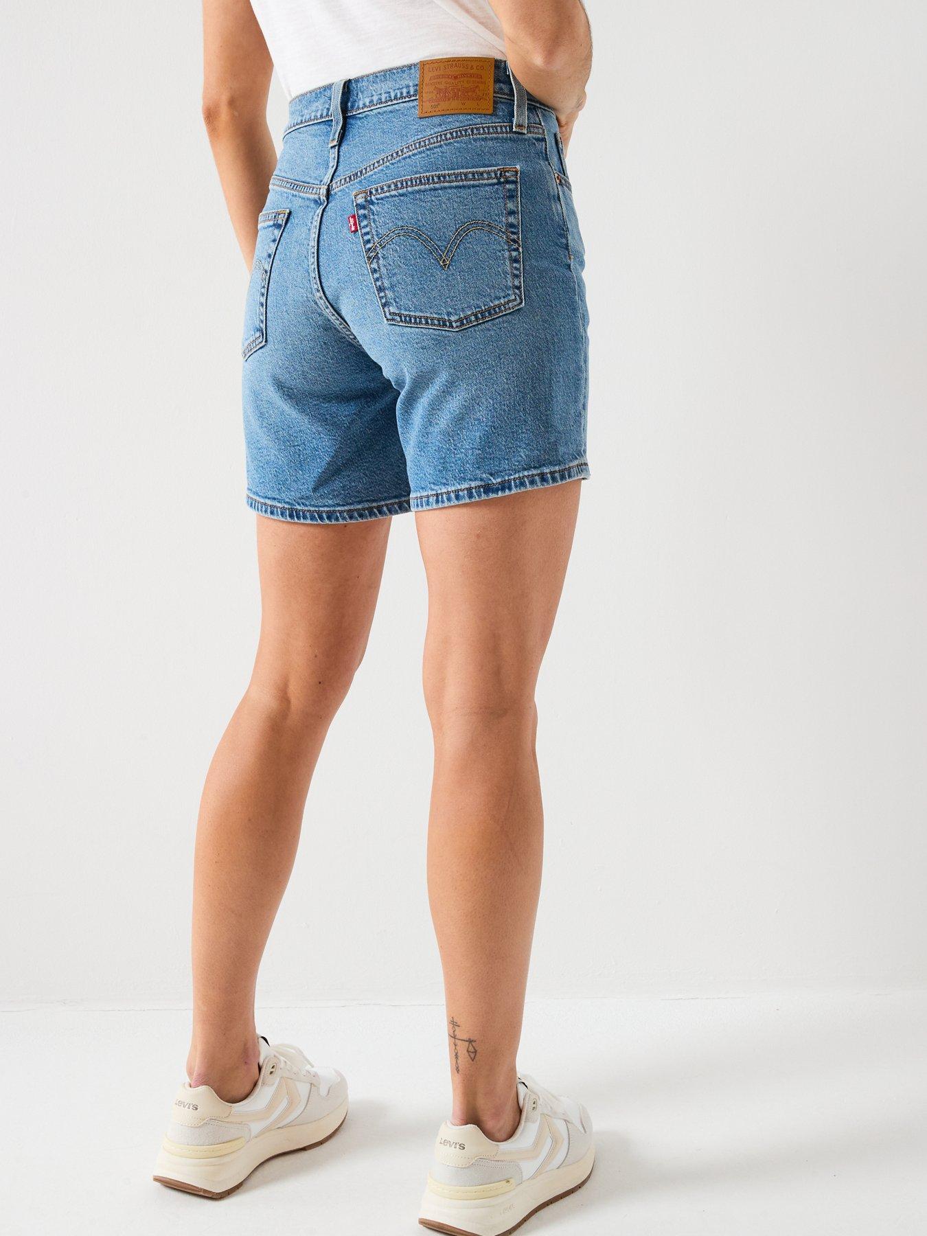 Image 2 of 6 of Levi's 501 Mid Thigh Shorts - Blue