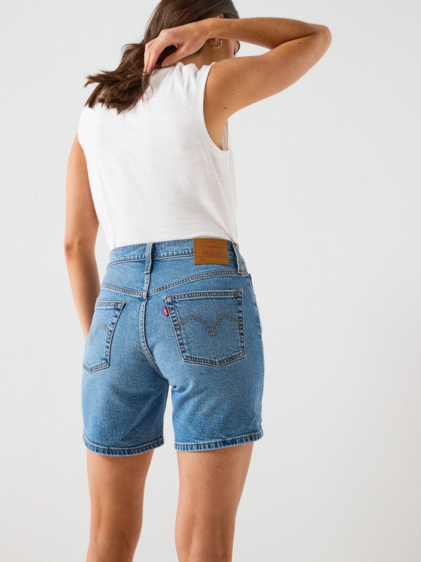 Image 5 of 6 of Levi's 501 Mid Thigh Shorts - Blue