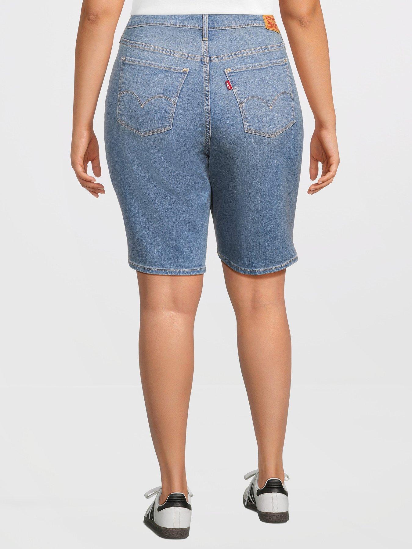 Image 2 of 5 of Levi's Pl Shaping Bermuda Jeans Shorts - Blue
