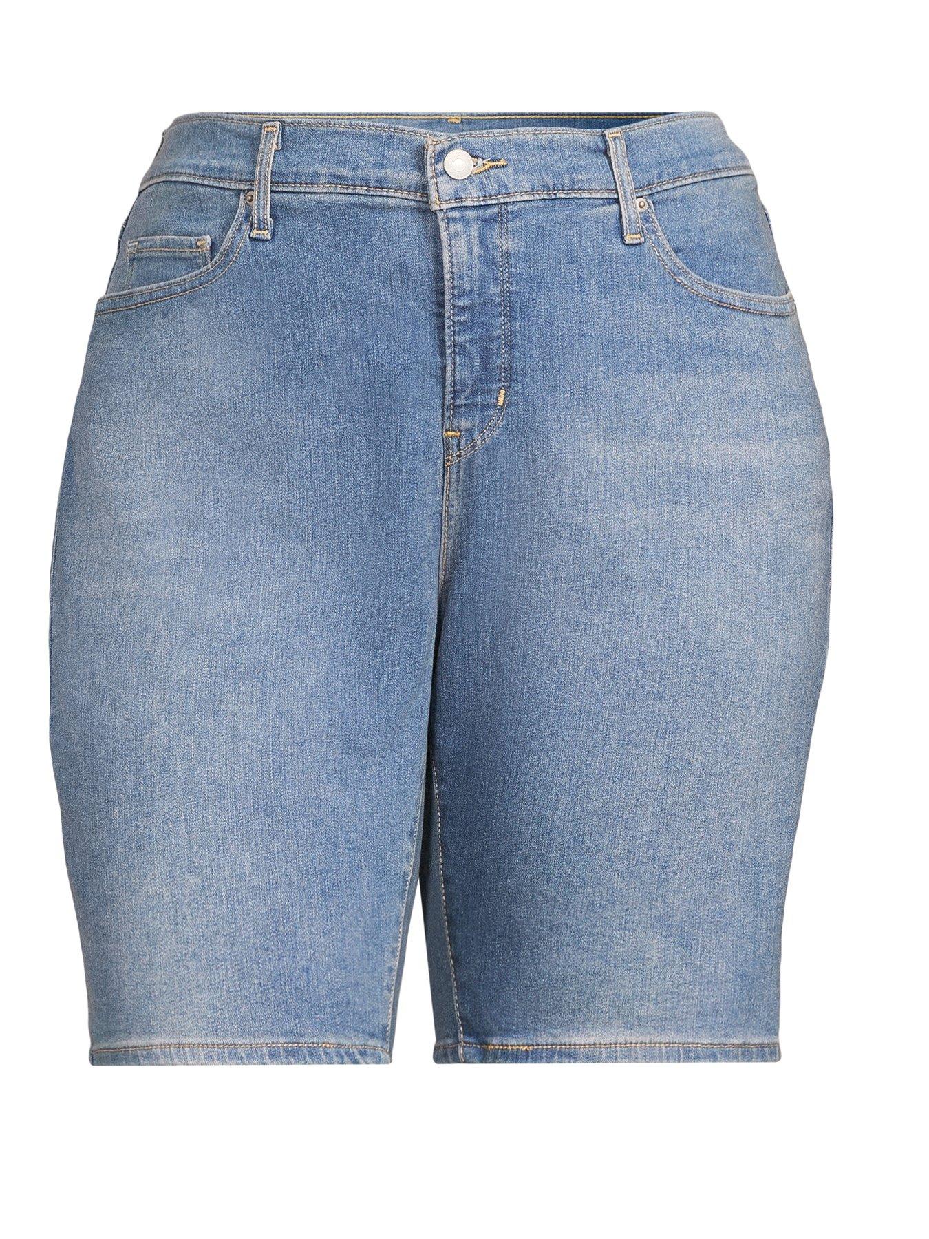 Image 5 of 5 of Levi's Pl Shaping Bermuda Jeans Shorts - Blue