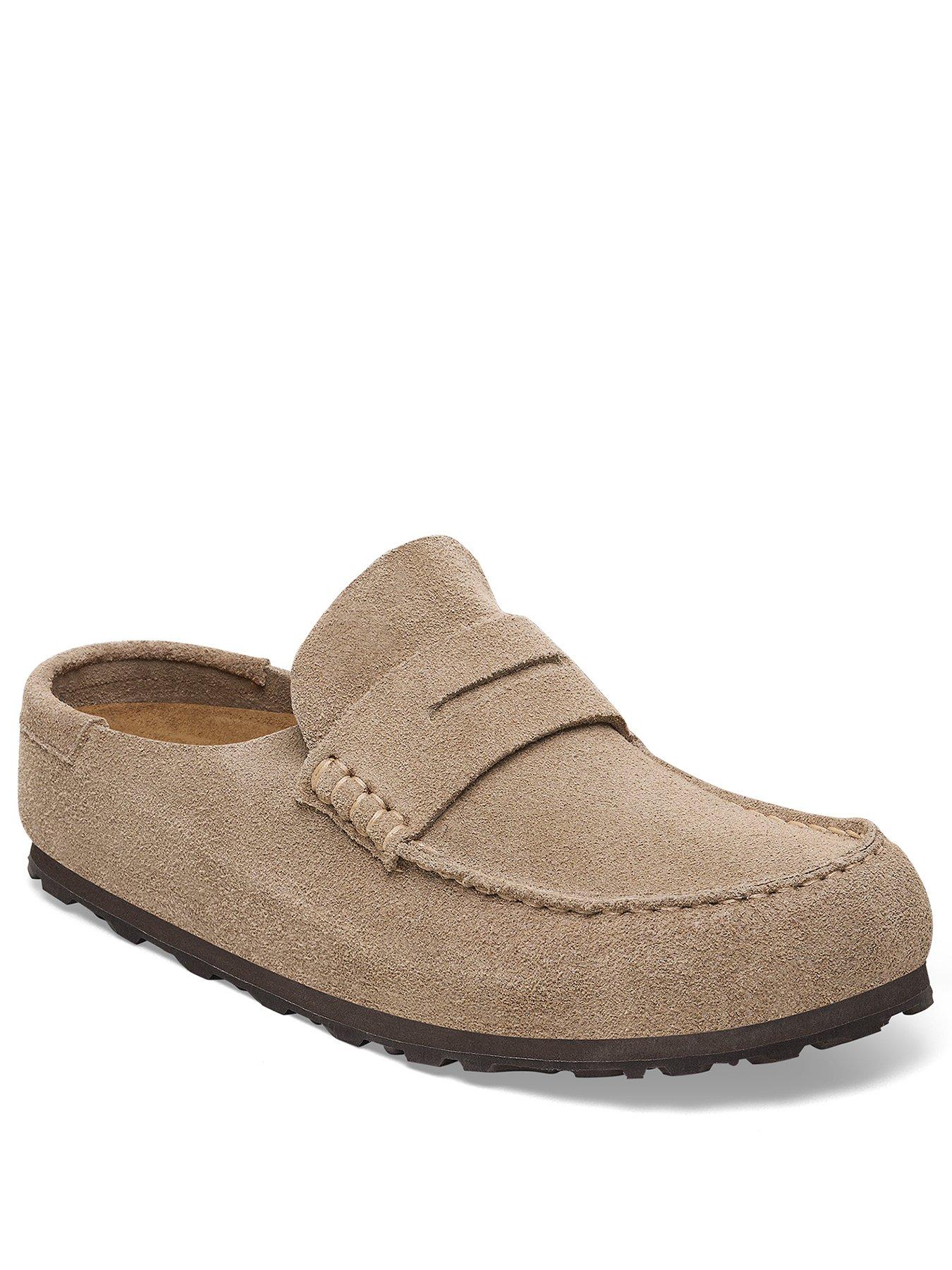 Image 2 of 5 of Birkenstock Mens Naples Wrapped Suede Leather Slip On Loafer - Taupe