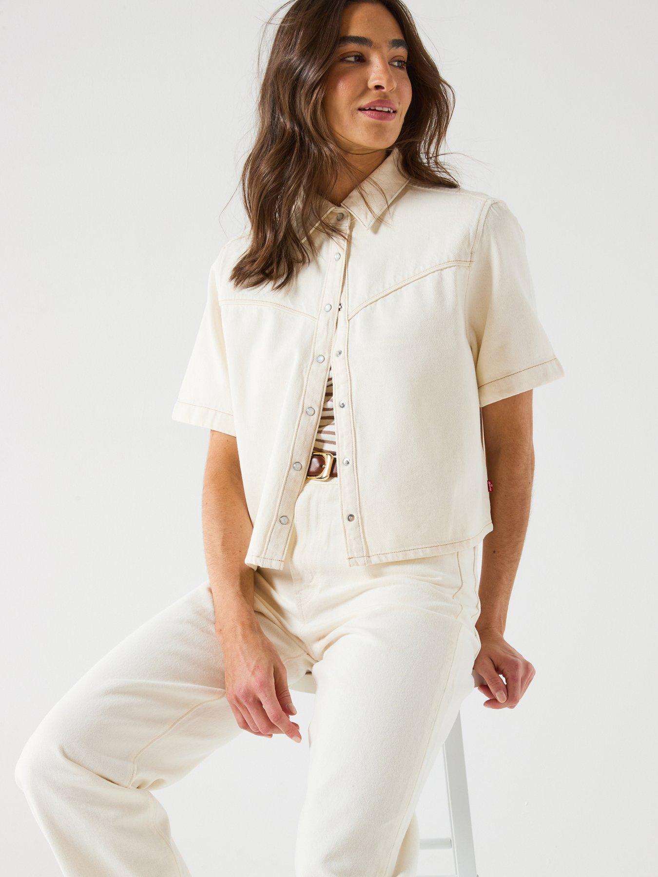 Levi's Logan Short Sleeve Denim Shirt - White