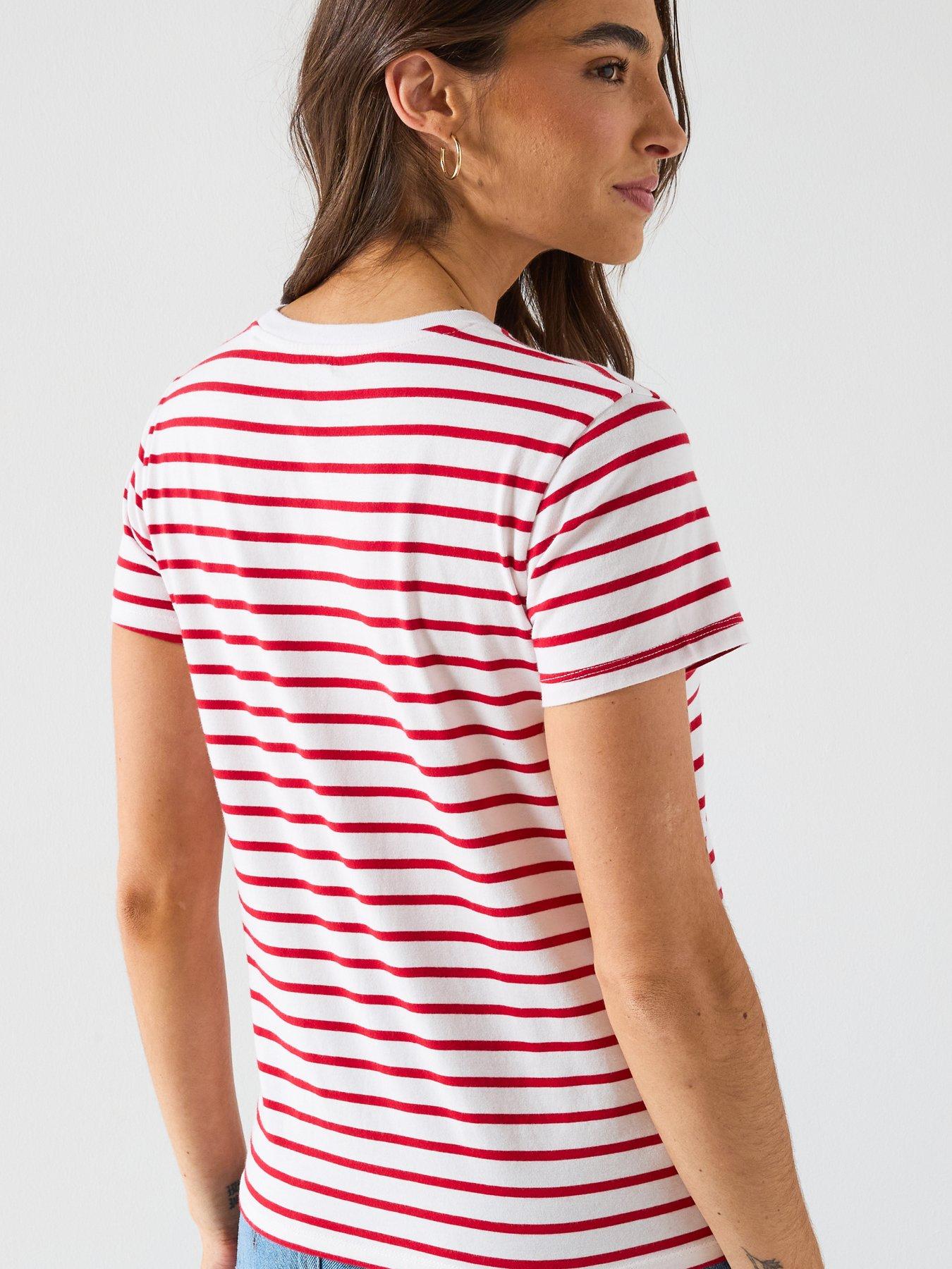  image of levis-perfect-tee-bright-whiteurban-red