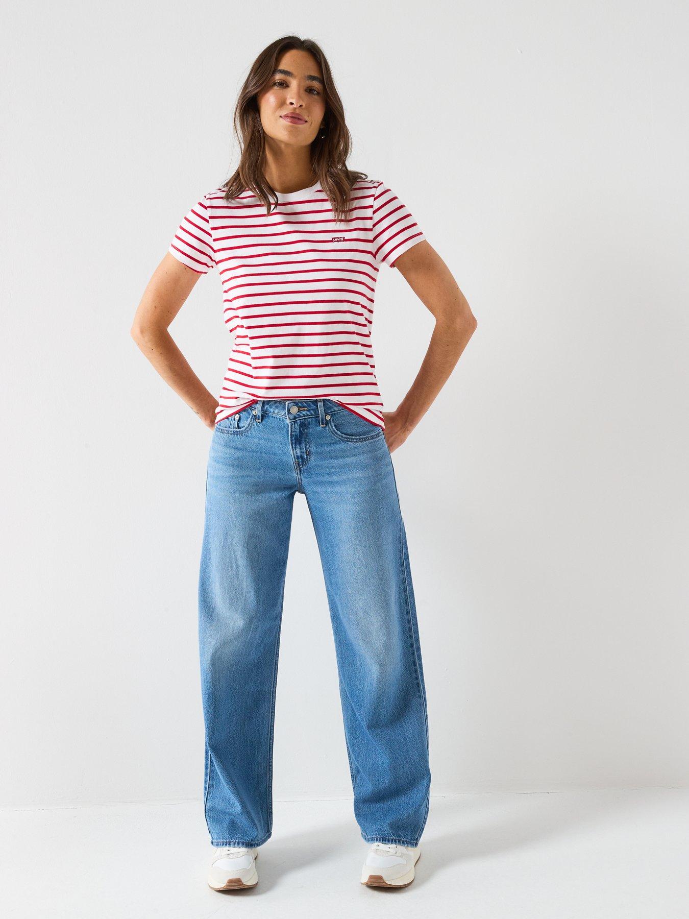  image of levis-perfect-tee-bright-whiteurban-red