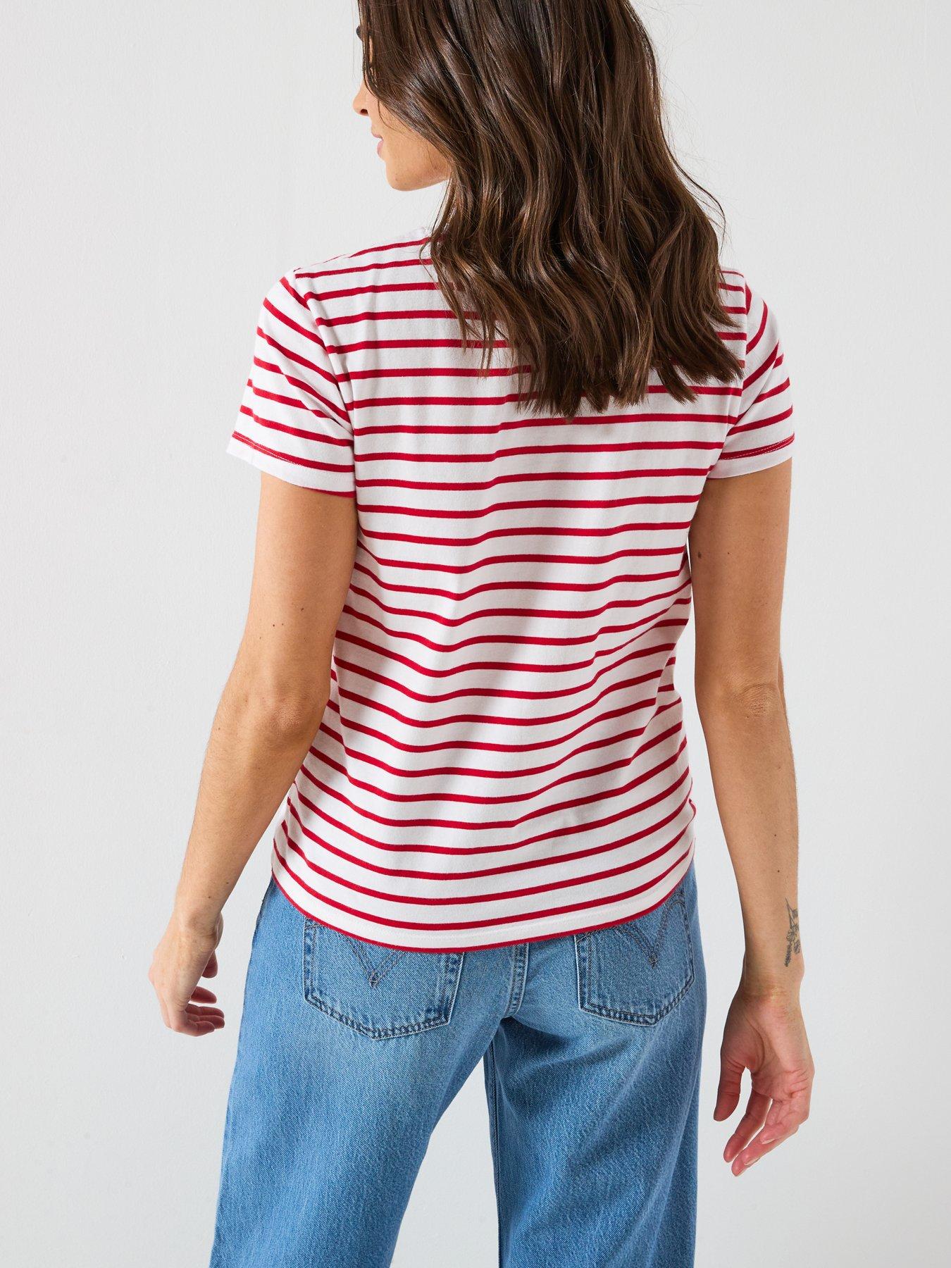  image of levis-perfect-tee-bright-whiteurban-red