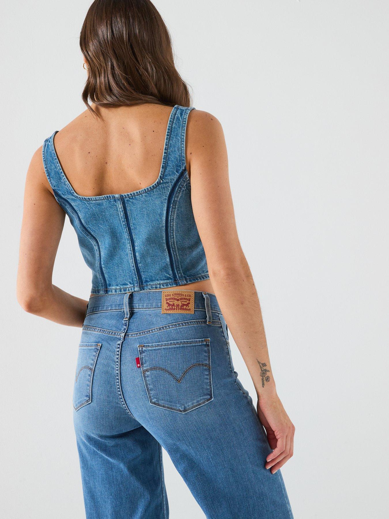  image of levis-seamed-zip-bustier
