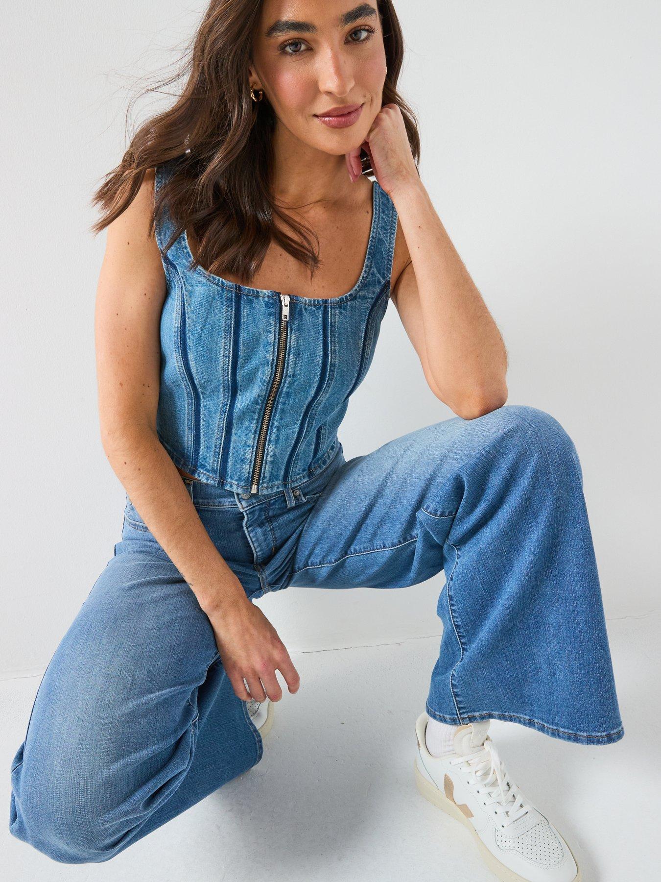  image of levis-seamed-zip-bustier