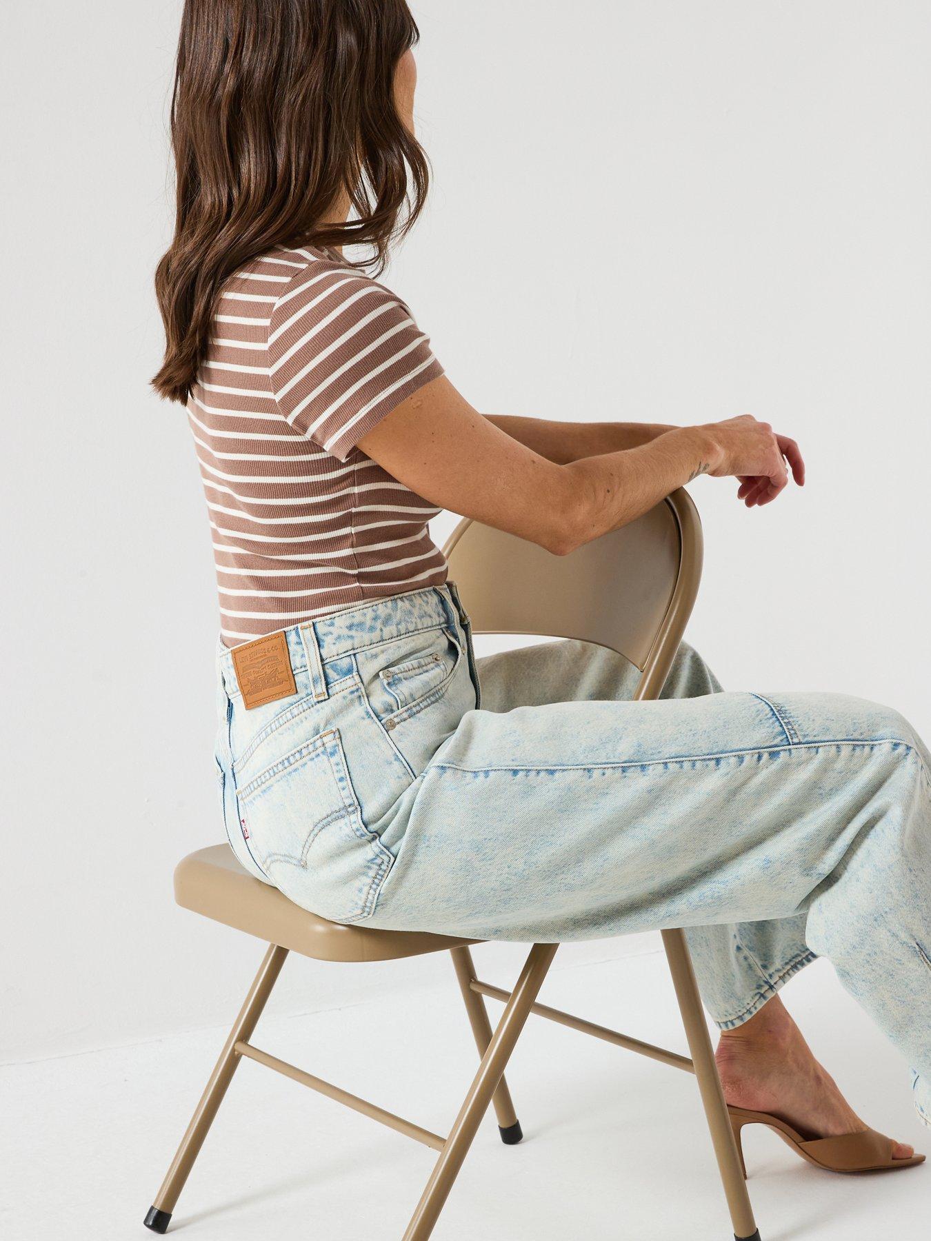 Image 4 of 6 of Levi's Baggy Dad Barrel - Blue