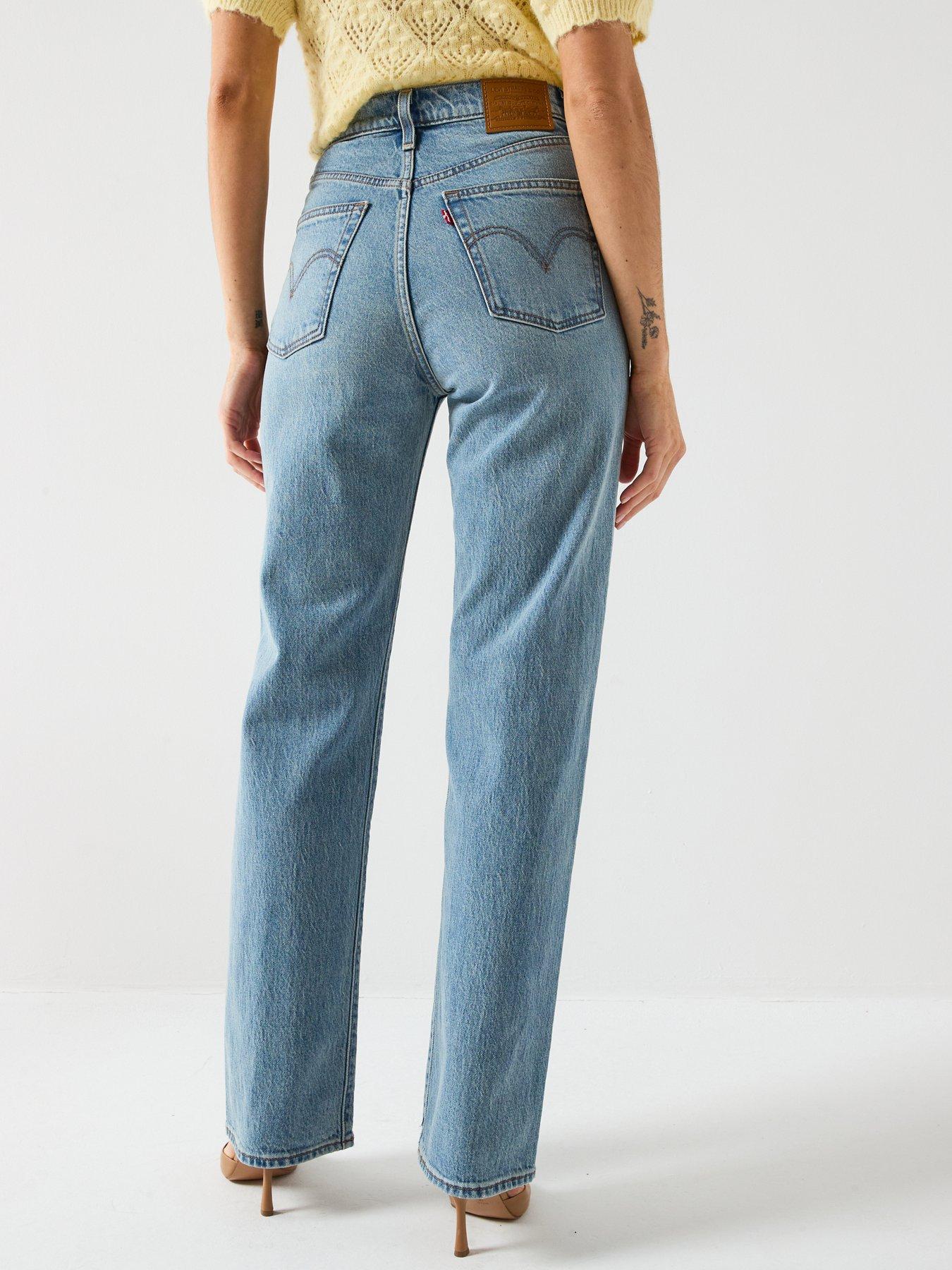  image of levis-ribcage-full-length-jeans-blue