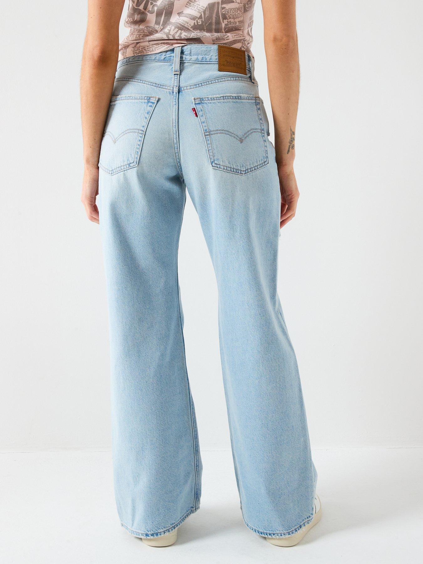 stillFront image of levis-loose-boot-cut-distressed-jeans-blue