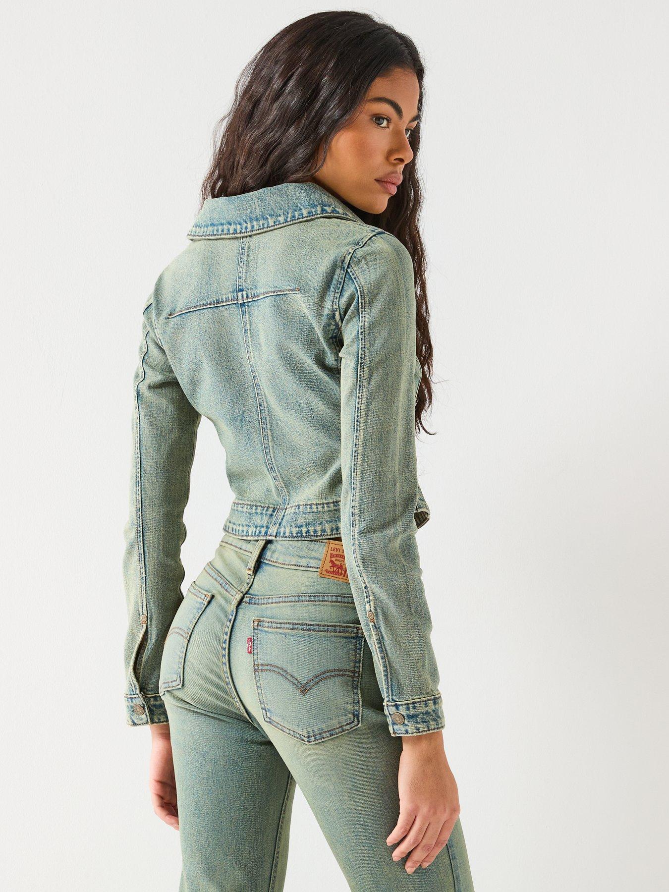  image of levis-y2k-stretch-fitted-trucker-denim-cropped-jacket-blue