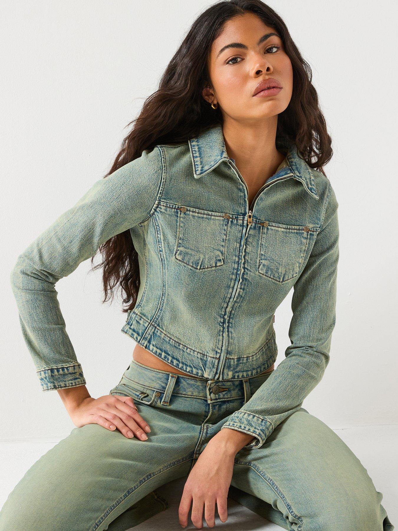  image of levis-y2k-stretch-fitted-trucker-denim-cropped-jacket-blue