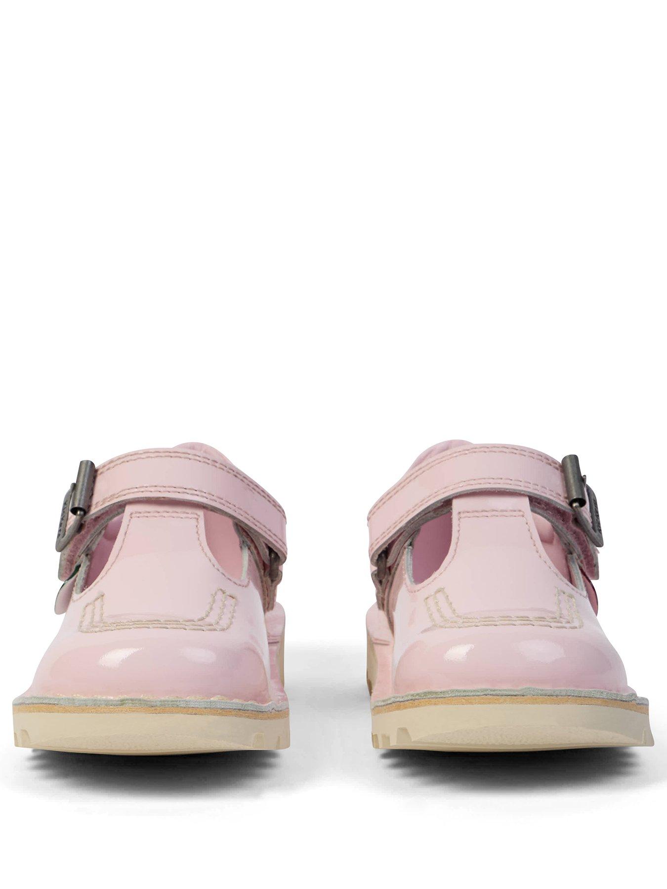 Image 2 of 6 of Kickers Kick T Bar Patent Leather Shoe - Pink