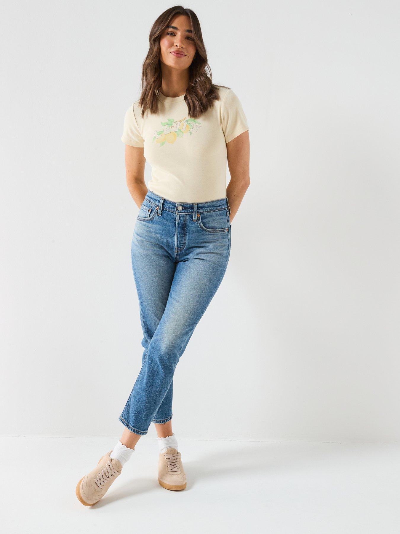  image of levis-501-crop-lightweight-blue