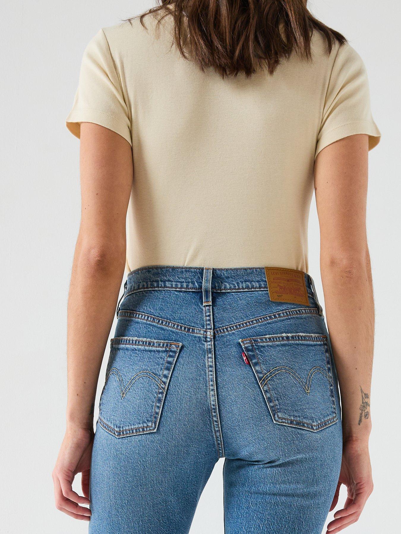  image of levis-501-crop-lightweight-blue