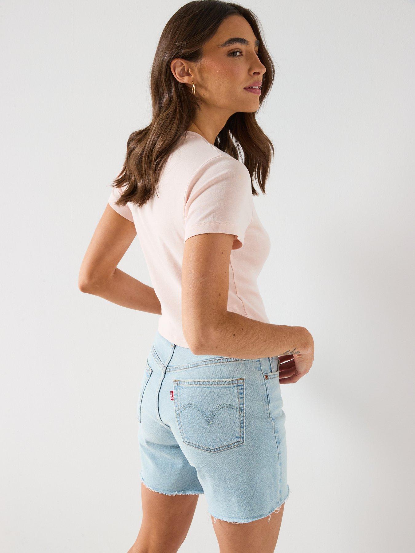 Image 6 of 6 of Levi's 501 Mid Thigh Lightweight Shorts - Blue
