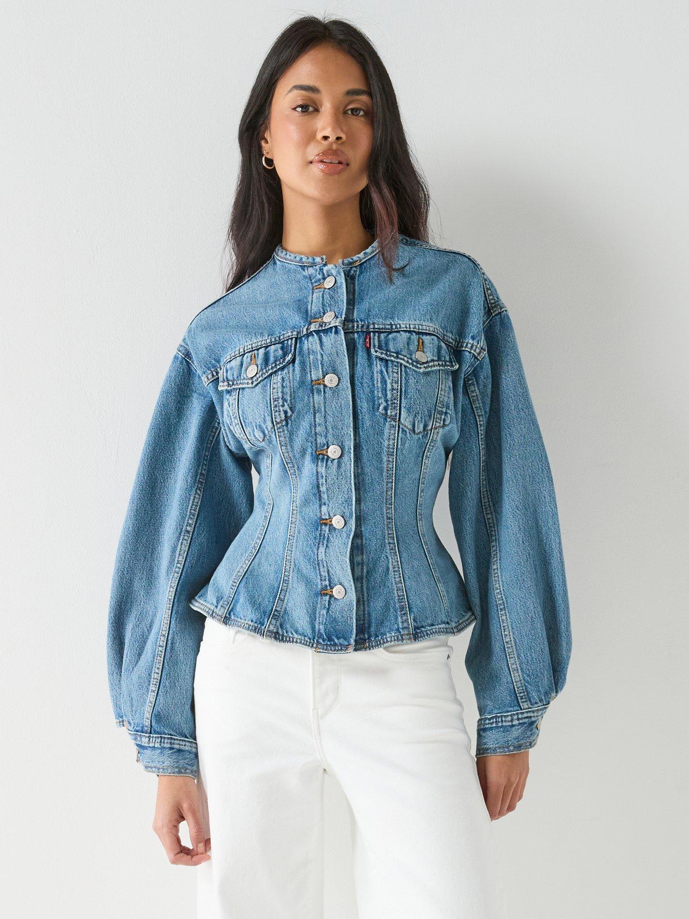 Levi's Sculpted Trucker Jacket - Blue | Littlewoods