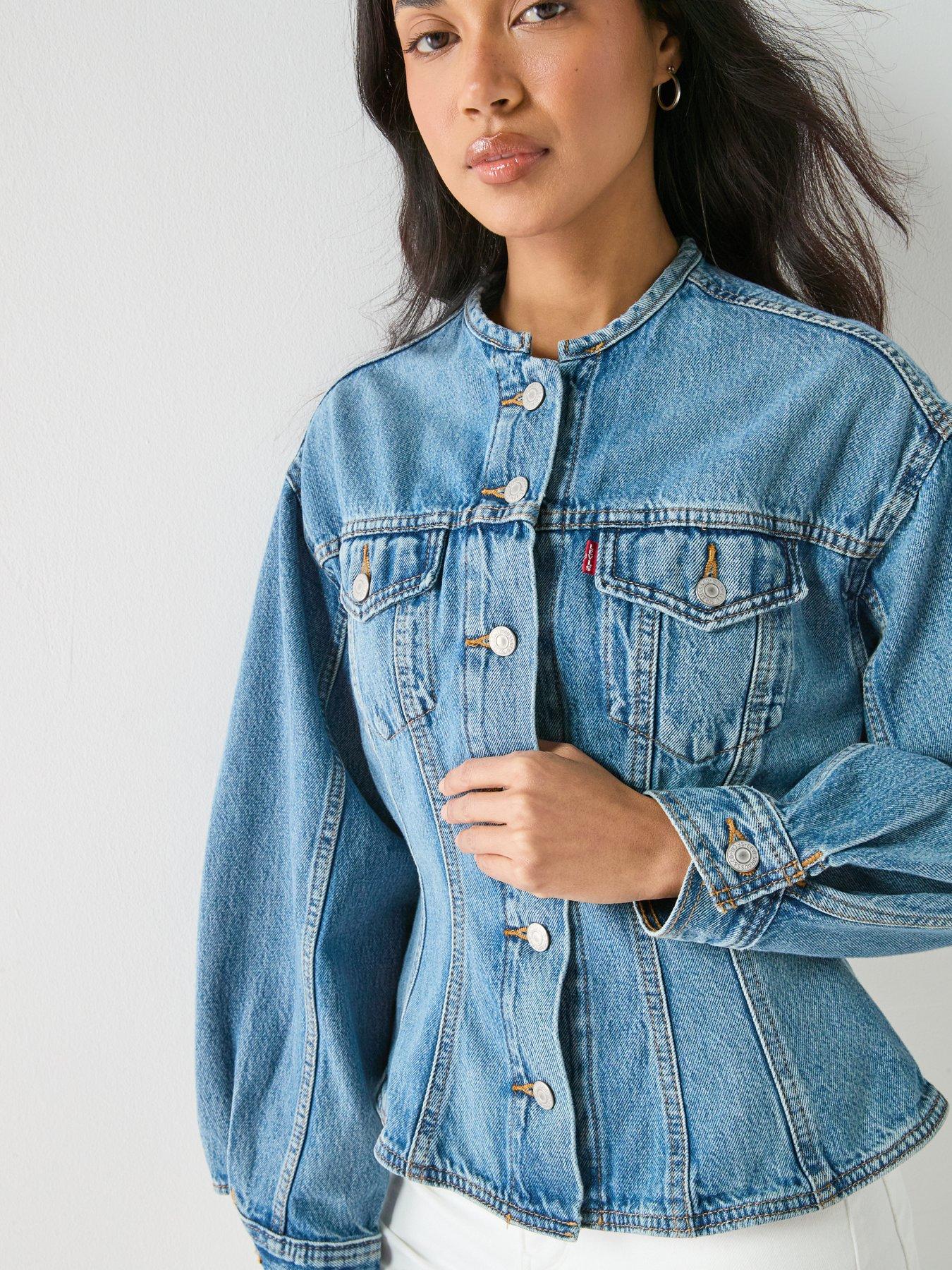 Levi's Sculpted Trucker Jacket - Blue | Littlewoods