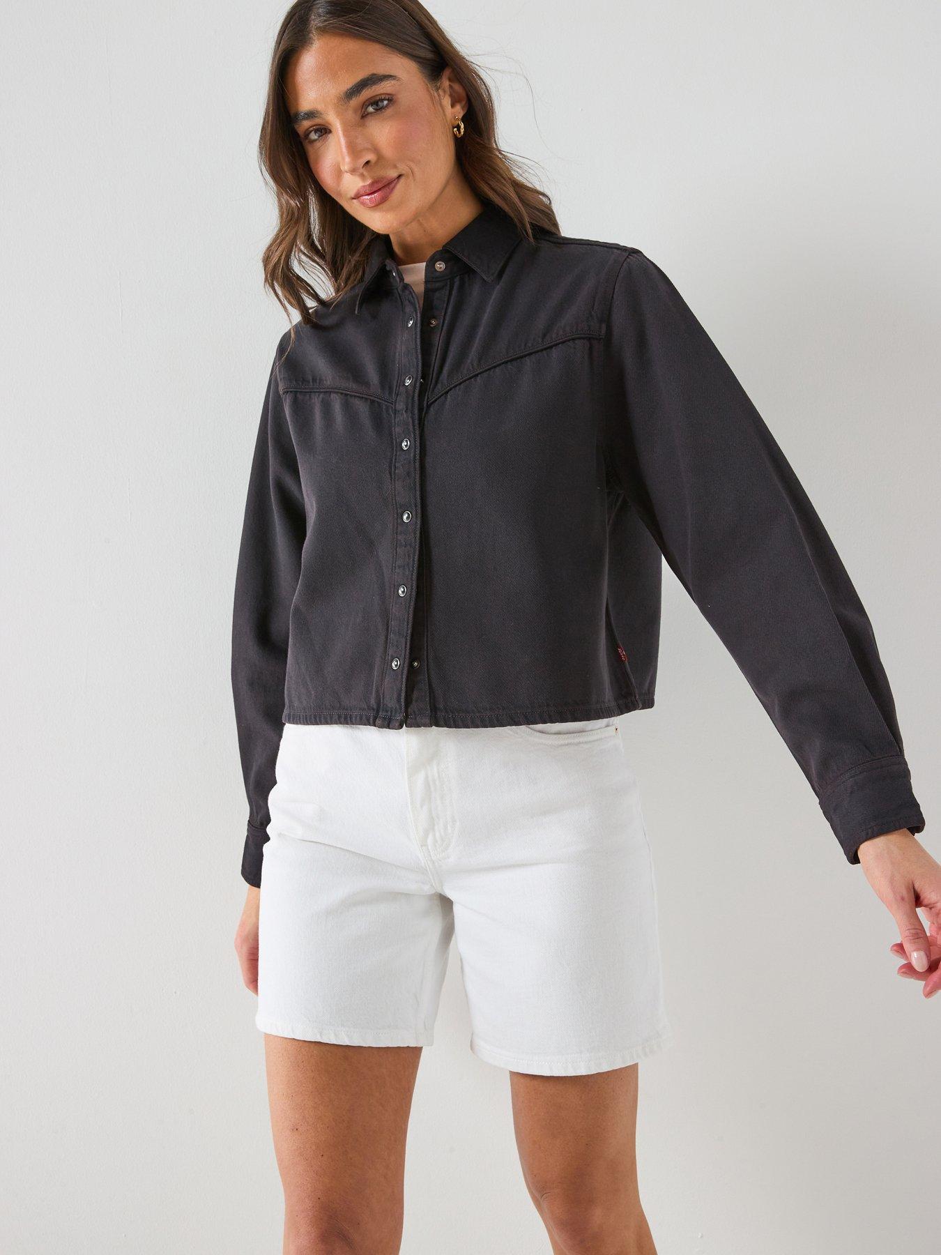  image of levis-logan-tencel-shacket-black