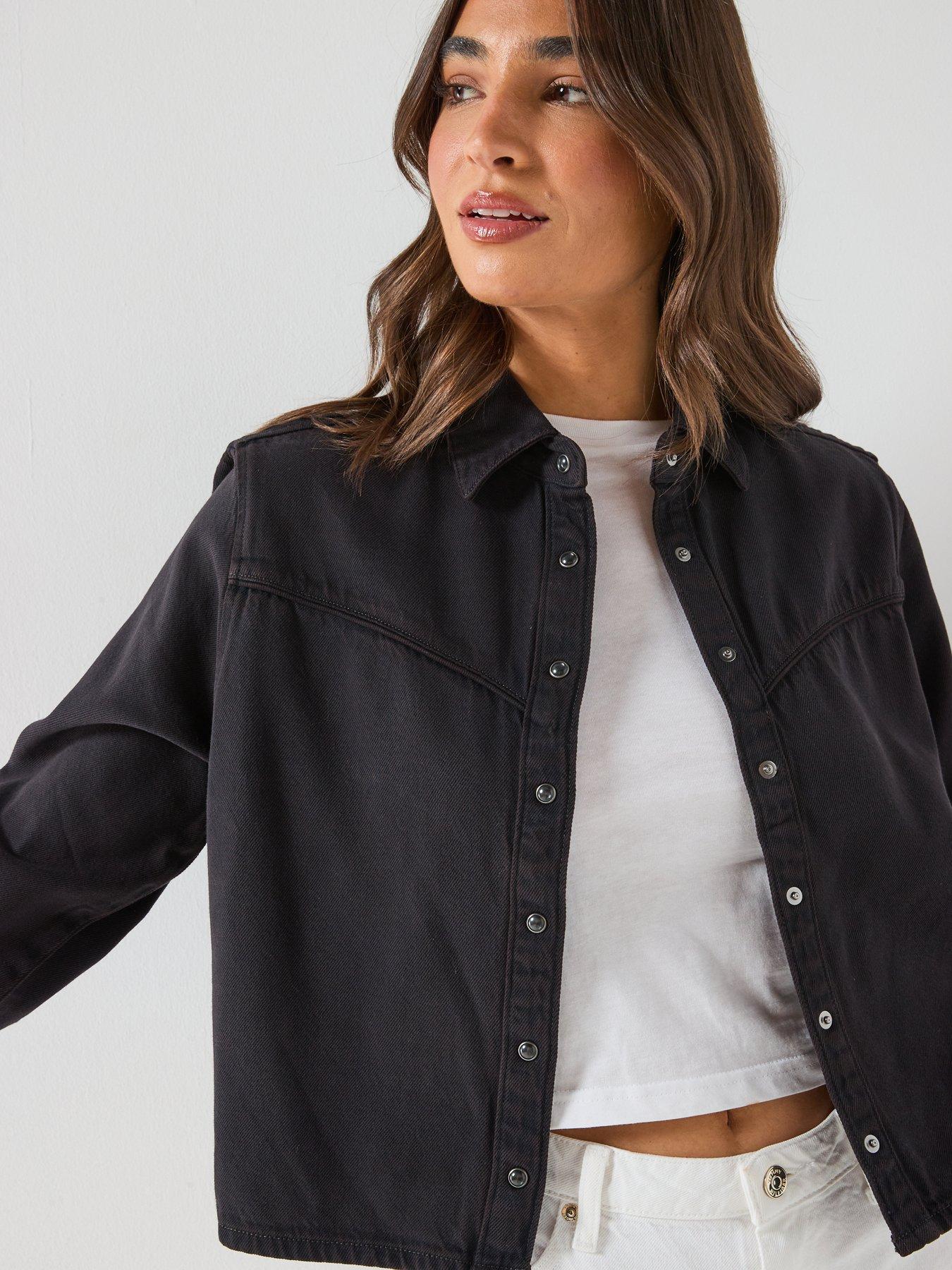  image of levis-logan-tencel-shacket-black