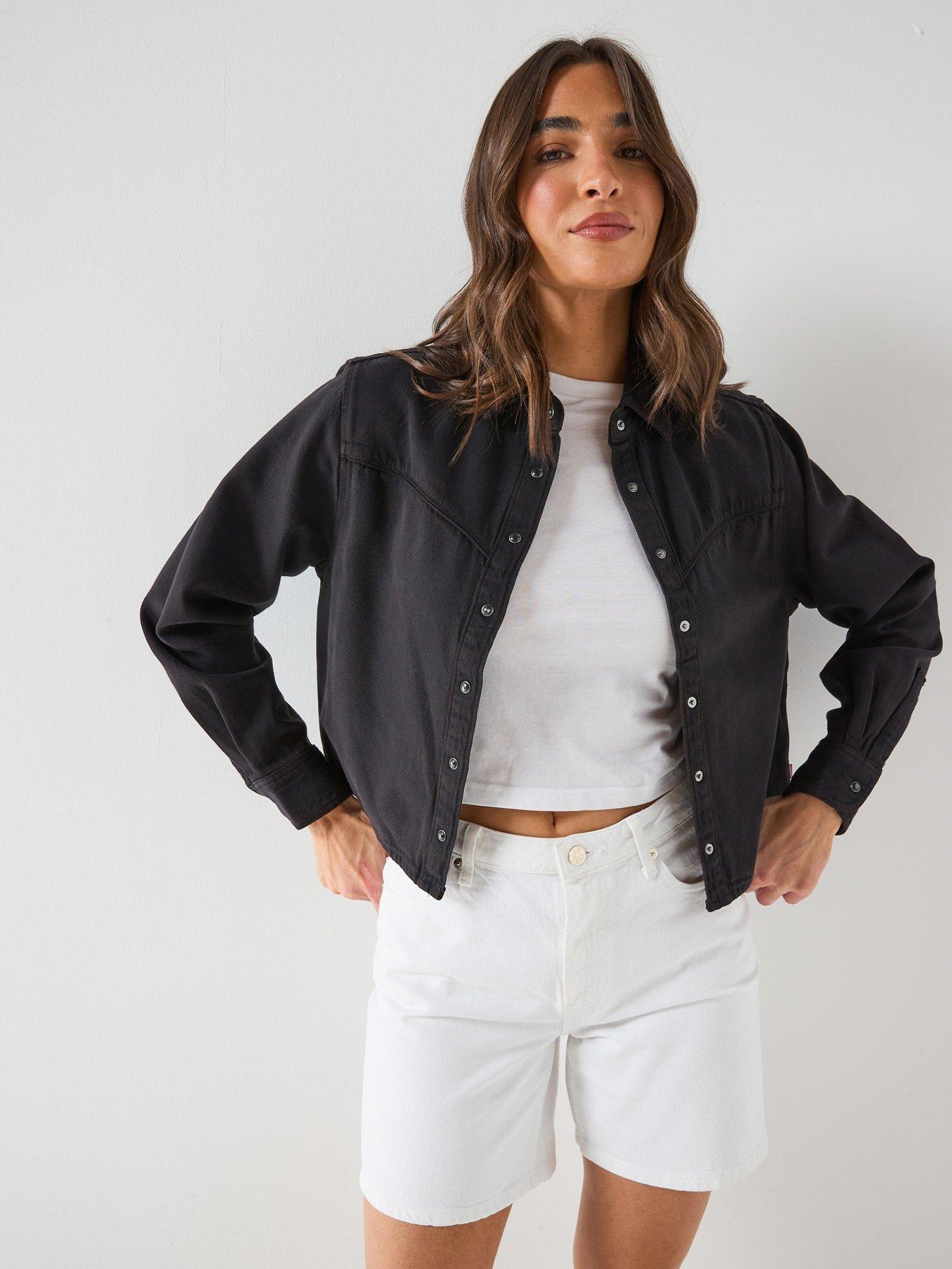  image of levis-logan-tencel-shacket-black