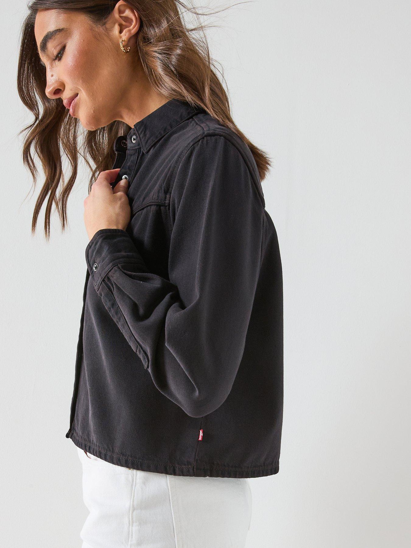  image of levis-logan-tencel-shacket-black