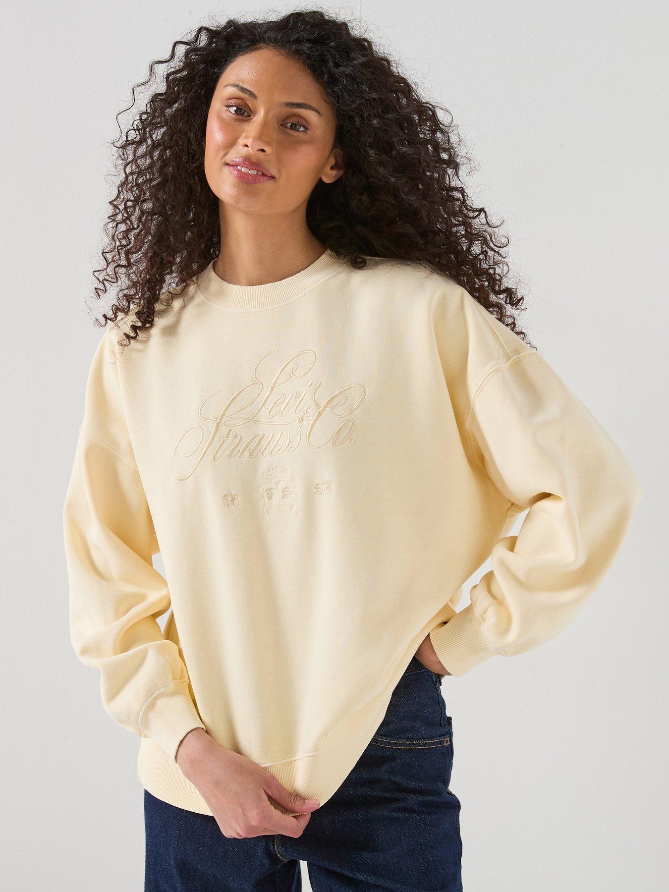 Image 1 of 6 of Levi's Graphic Vintage Oversized Crewneck Sweatshirt - Royale Fancy Script Rutabaga - Orange