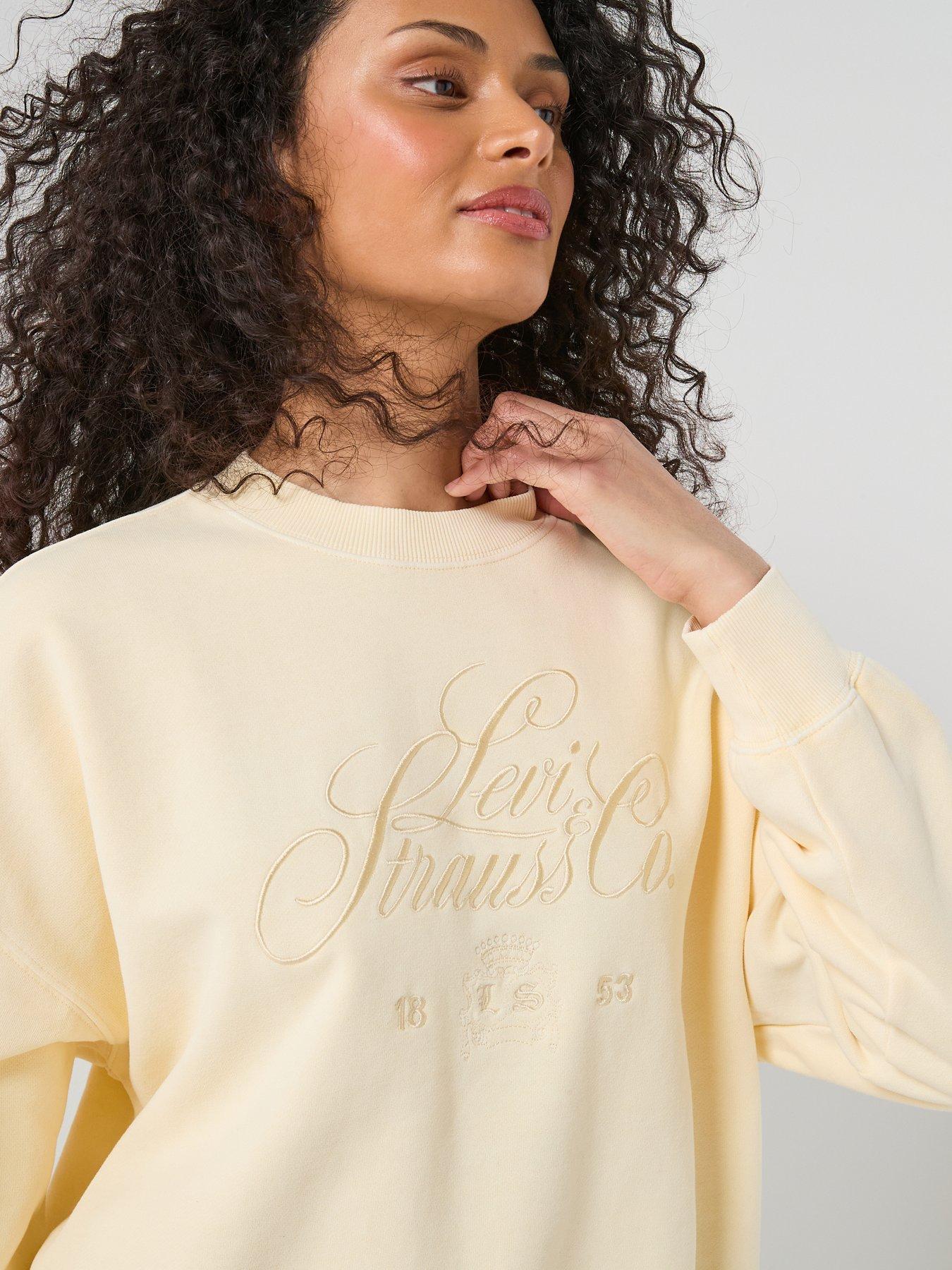 Image 4 of 6 of Levi's Graphic Vintage Oversized Crewneck Sweatshirt - Royale Fancy Script Rutabaga - Orange