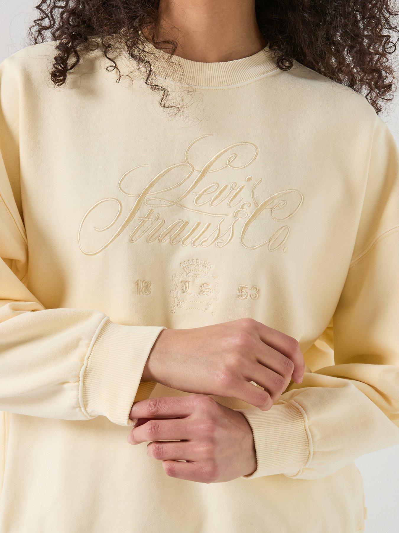 Image 5 of 6 of Levi's Graphic Vintage Oversized Crewneck Sweatshirt - Royale Fancy Script Rutabaga - Orange