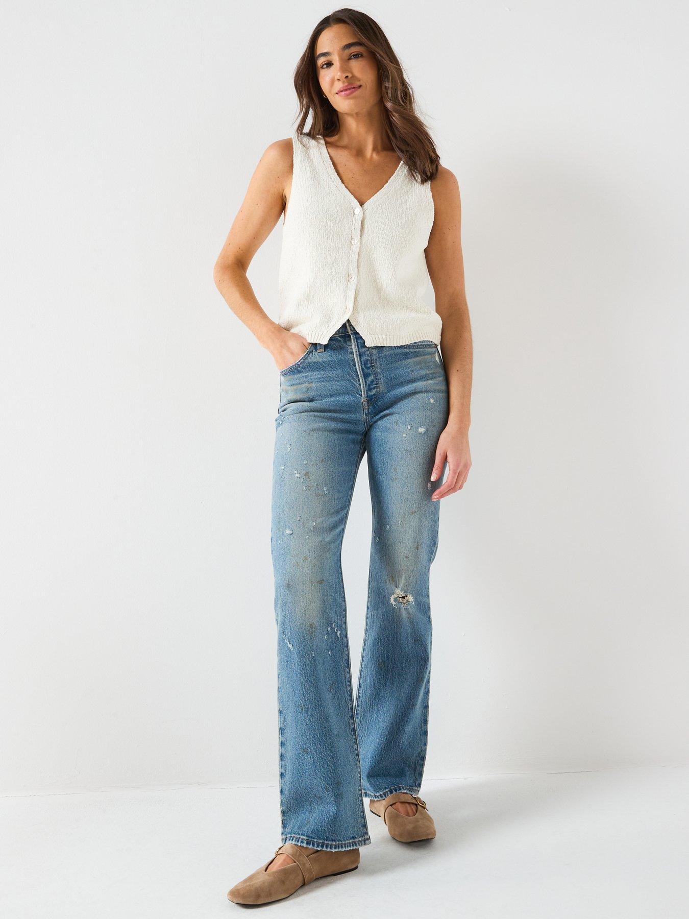  image of levis-wedgie-bootcut-jeans-blue