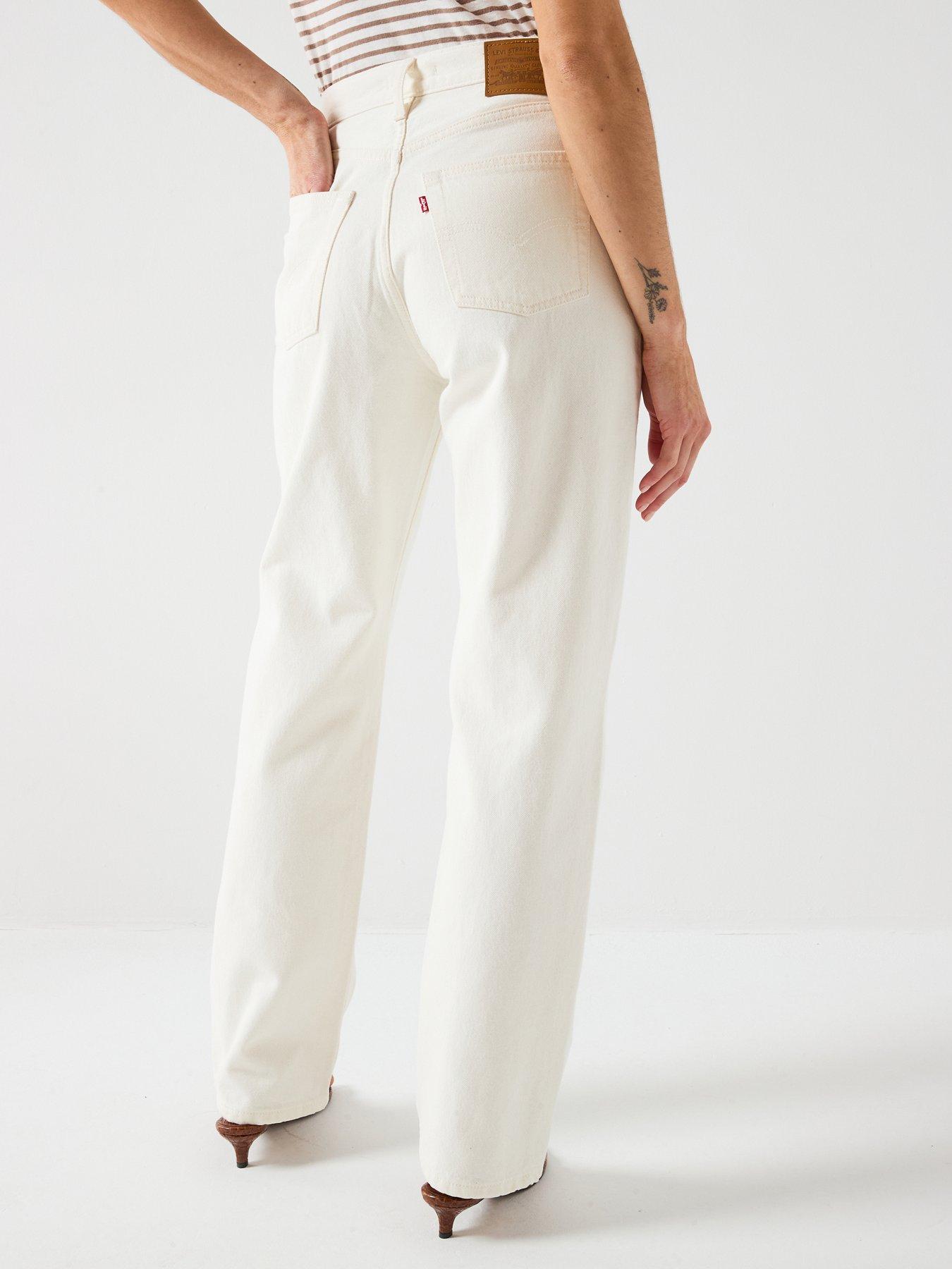 Image 2 of 6 of Levi's Easy Dad Jeans - White
